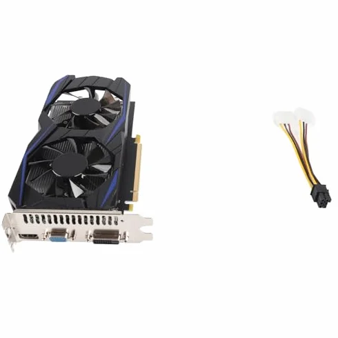 Karta Graficzna do Gier GTX550Ti 6G, Karta Graficzna GDDR5 192bit 3400 MHz z Interfejsem HDMI DVI VGA, Podwójny Wentylator Chłodzący do Komputerów Stacjonarnych (GTX550Ti 6GB)
