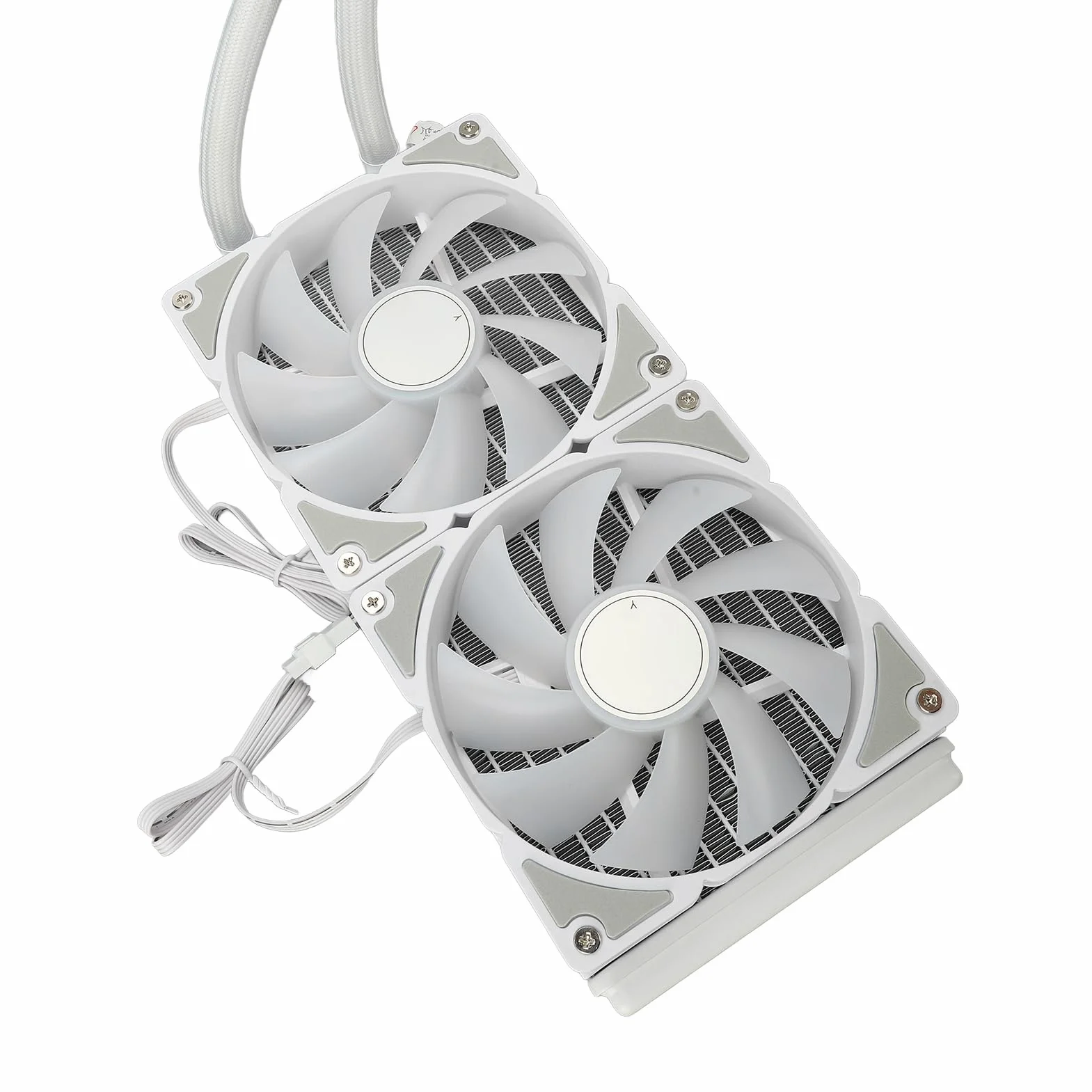 RGB Liquid CPU Podwójny Wentylator Chłodzący wodę Wysokowydajna Aluminiowa Cicha Chłodnica Procesora do Laptopa Komputerowego, Wydajne Chłodzenie dla Entuzjastów Gier