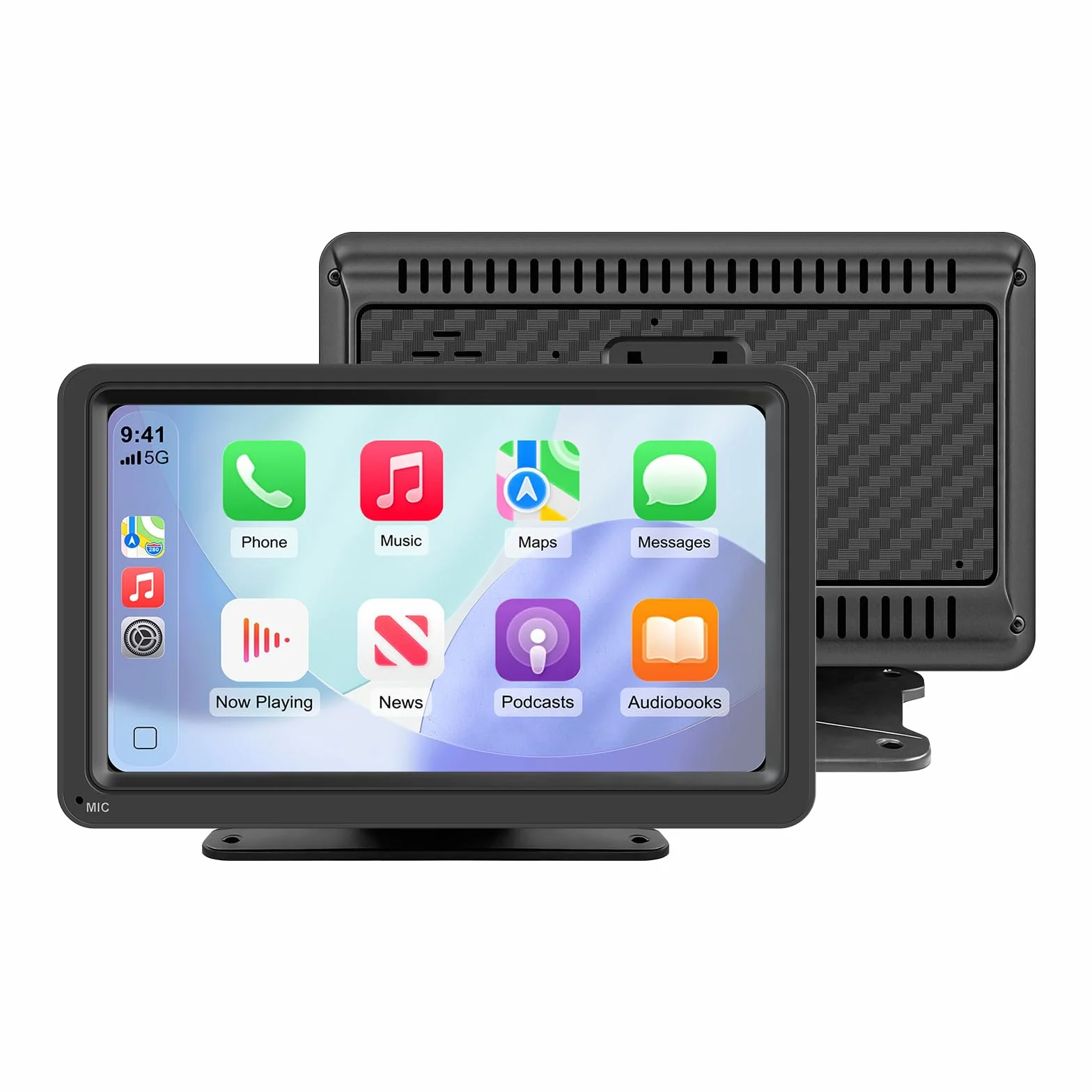 7-calowy bezprzewodowy wyświetlacz CarPlay i Android Auto Display Carplay, radio samochodowe, Plug & Play, przenośne radio samochodowe z ekranem, nawigacja GPS, Bluetooth 5.0, Mirror Link, sterowanie