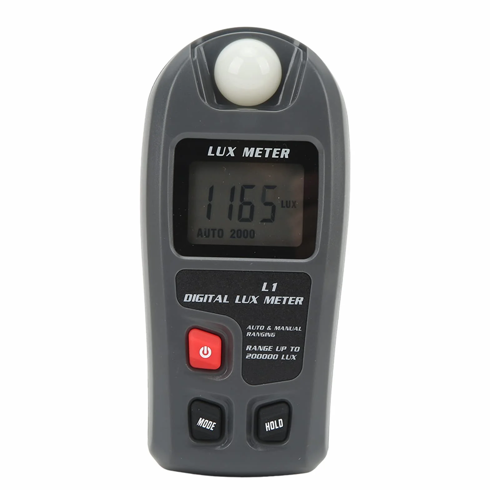 Cyfrowy Miernik Natężenia Oświetlenia Luksomierz z Wyświetlaczem LCD, Zakres Pomiarowy 0~200 000 Luksów, Wybór Jednostek Lux/FC dla Domów, Rolnictwa, Magazynów, Farm, Scen