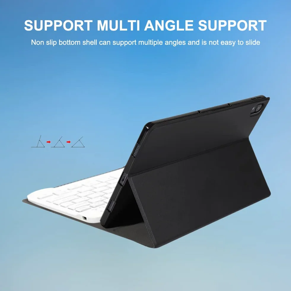 Sojare 9,7'' ~ 10,1'' tablet laptop uniwersalny pokrowiec ochronny PU + klawiatura Bluetooth do Android/OS/WIN, uniwersalne etui na tablet + stojak, wodoodporna osłona folio ze skóry PU