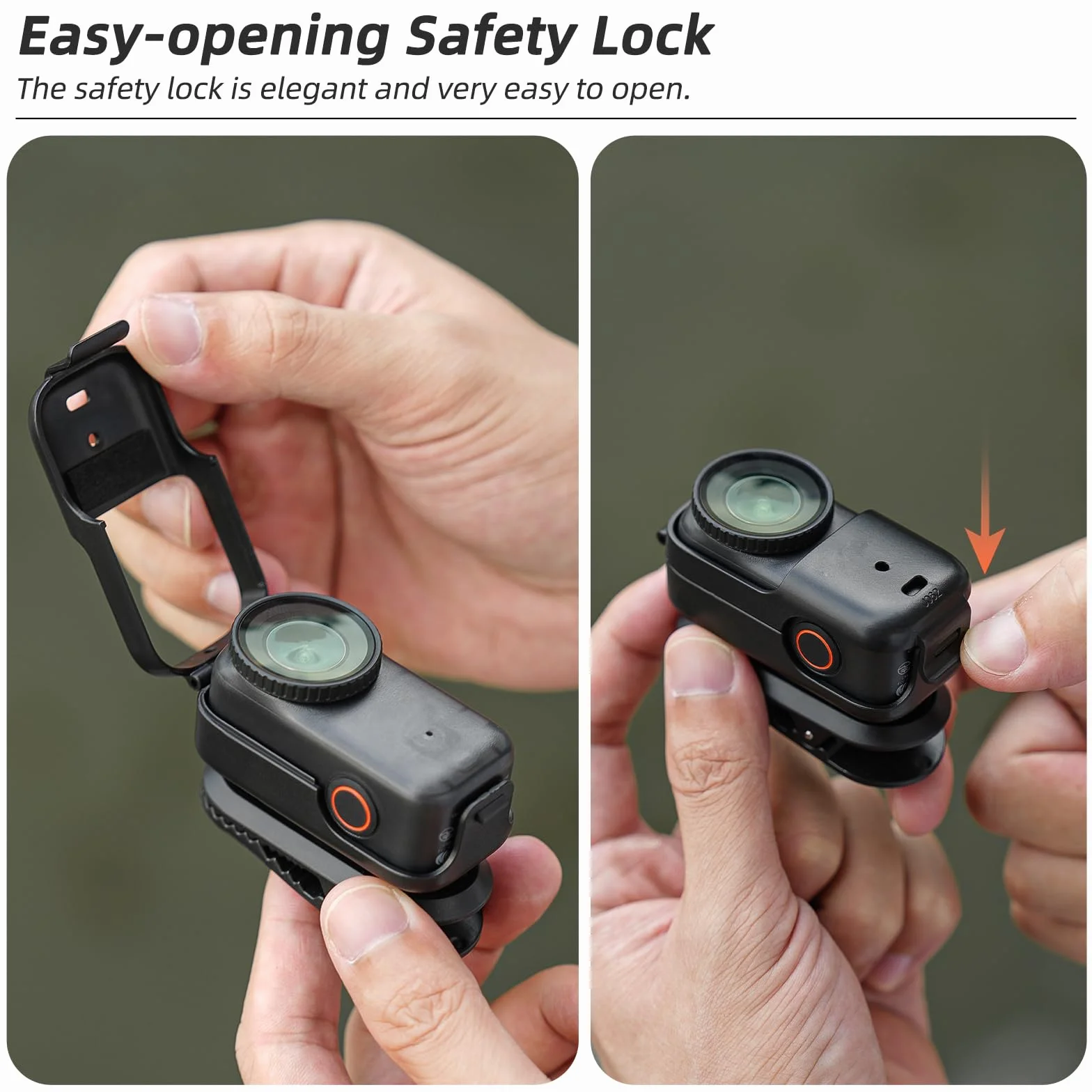 Klips do plecaka do DJI Osmo Nano, łatwy klips zacisk stojak szybkie zwalnianie uchwyt adaptera, kamera sportowa obracany o 360° wspornik fotografowania stała ramka akcesoria
