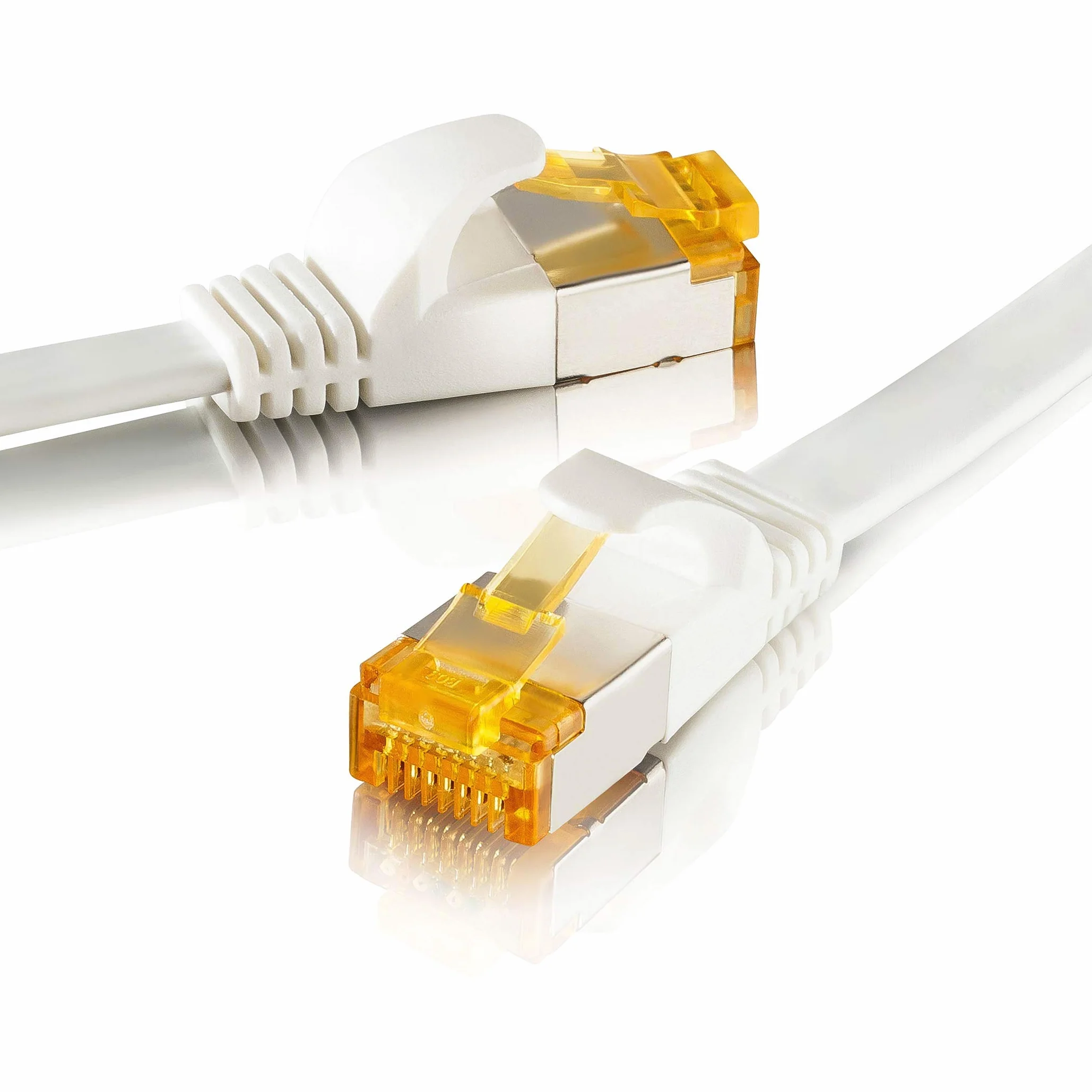 SEBSON Ethernet 15m - CAT7 Kabel Internetowy RJ45 Gigabit 10 Gbit/s U-FTP, płaski Kabel Sieciowy do Router, Telewizora, Laptopa