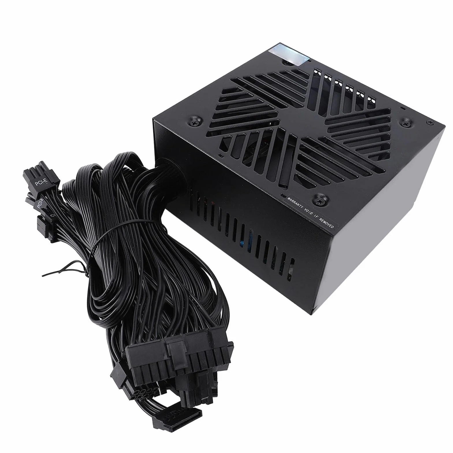 Generic Zasilacz Komputerowy o Wydajności ponad 80% Aktywny Zasilacz ATX 700 W do Gier, Stop Aluminium W Kolorze Czarnym, Płyta Główna 24-pinowa, Odpowiednia dla Graczy
