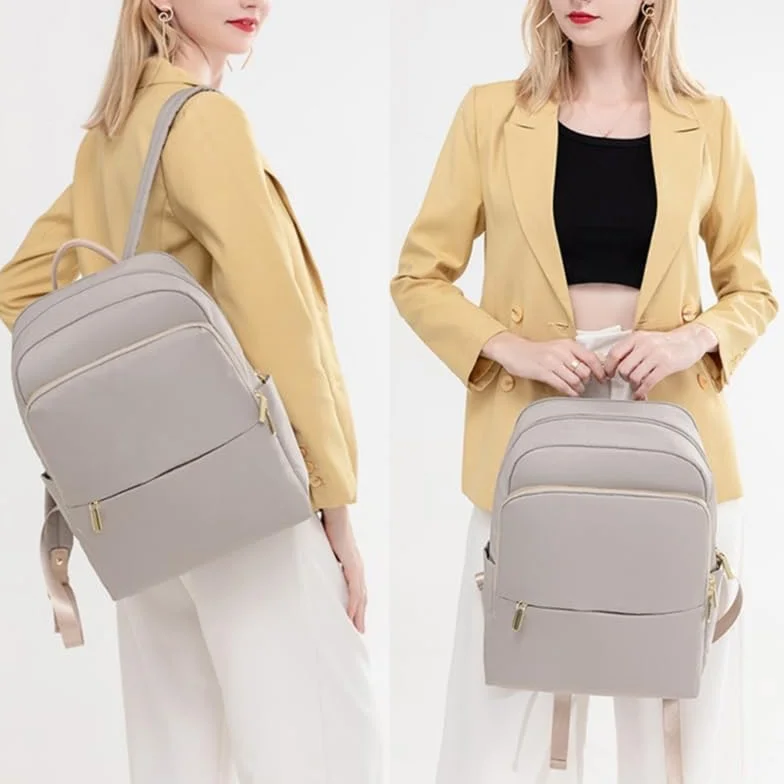Plecak studencki Tornister Torba na laptopa Modna torba podróżna dla nastolatki Student School College Pack Odporny na zachlapania plecak(Apricot gray)