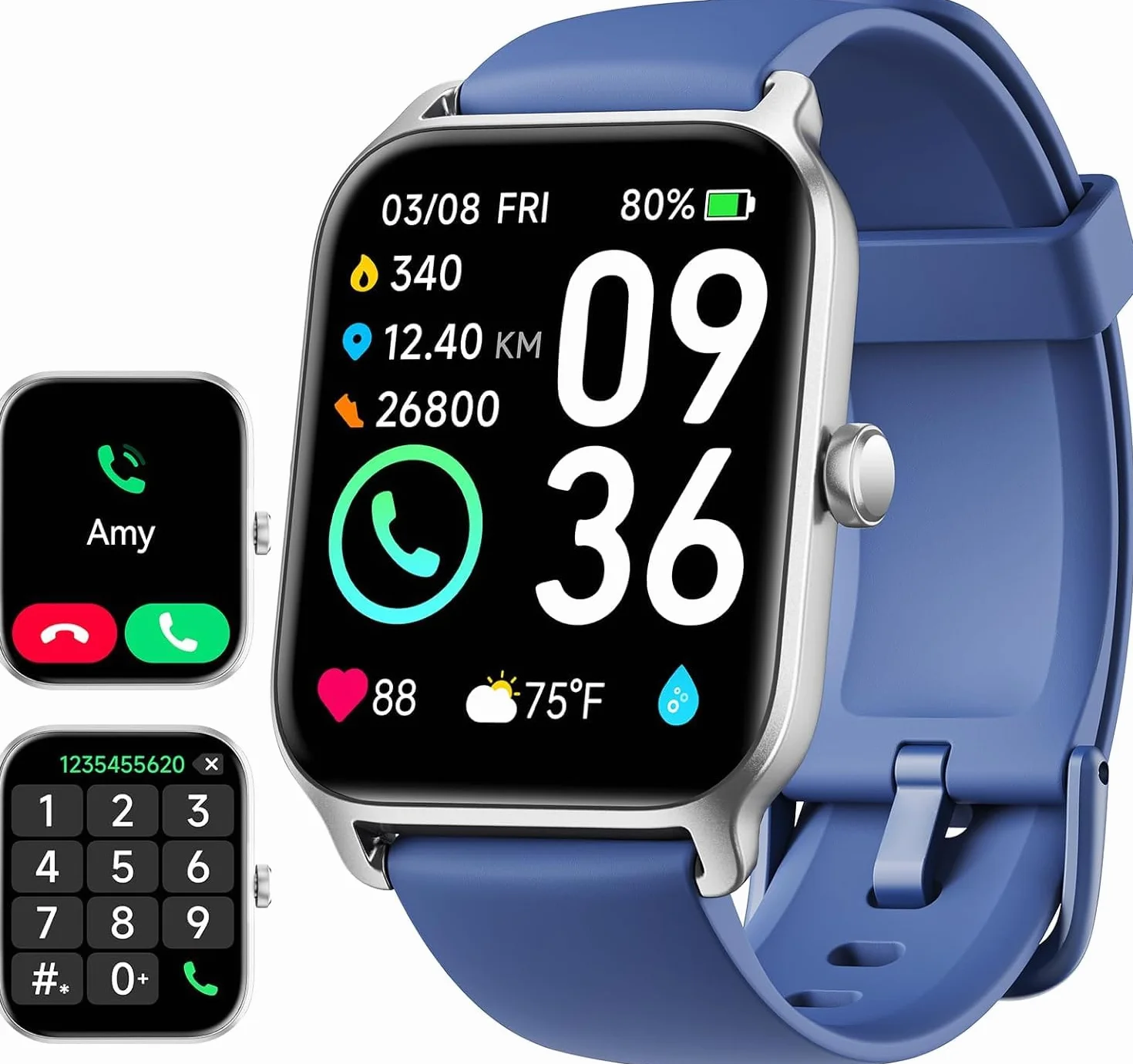 Damski smartwatch z połączeniami i asystentką Alexa