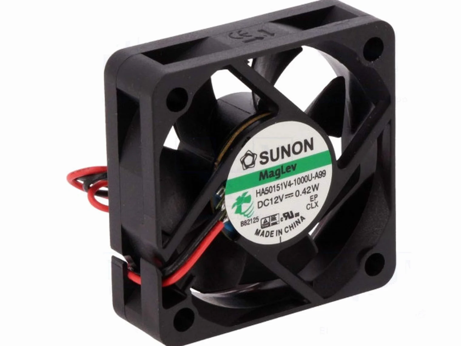 Sunon Wentylator 50 x 50 x 15 mm HA50151V4-A99 DC 12 V 3200 obr./min 16dBA łożysko wapowe 2 żyłki