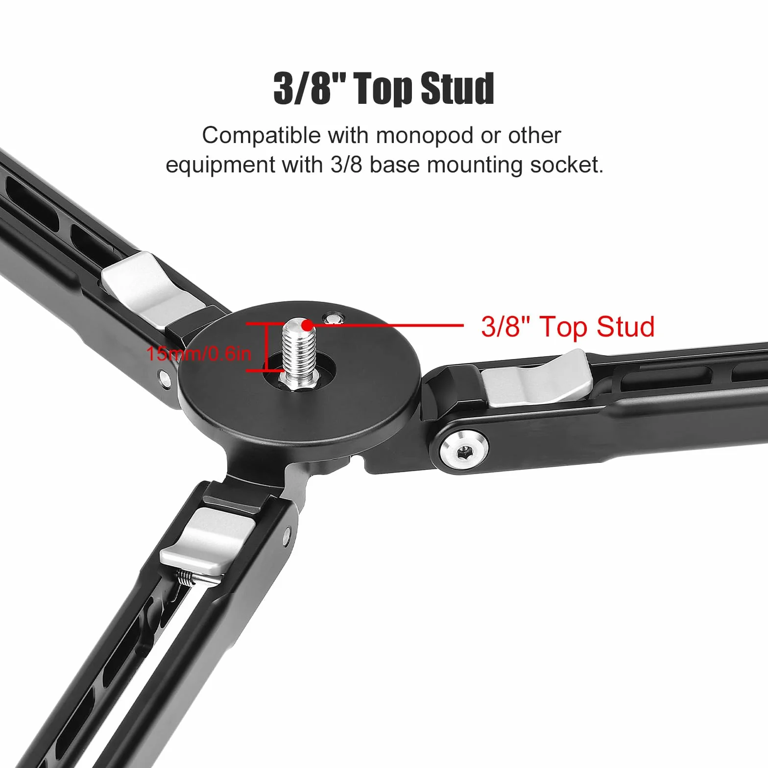SUNWAYFOTO T1A20R Monopod Dolly, Heavy Duty Rolling Stand, 110lbs (50 kg) pojemność, gumowe koła fotograficzne, statyw z kółkami do fotografii akcji