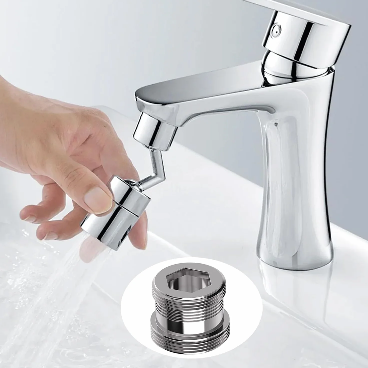 Adapter do kranu M20 na M22 gwintowany z gumową uszczelką