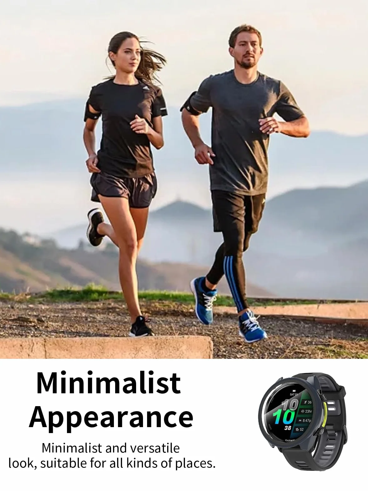 1 opakowanie, etui ochronne na wyświetlacz do Garmin Forerunner 970 - zintegrowane wzornictwo zapewniające najlepszą ochronę smartwatcha, niebieskie