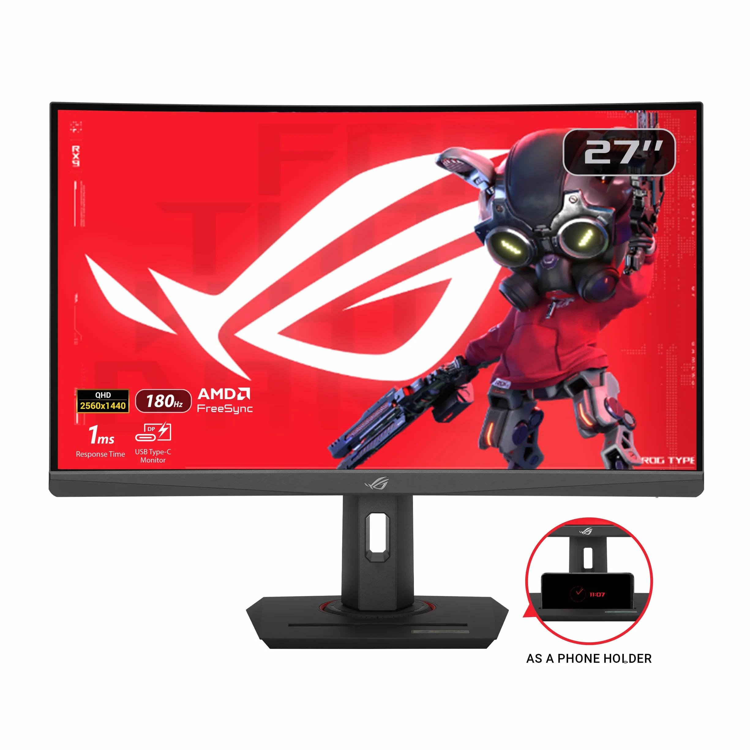ASUS ROG Strix XG27WCS - LCD-Monitor - Gaming - gebogen - 68.5 cm (27")