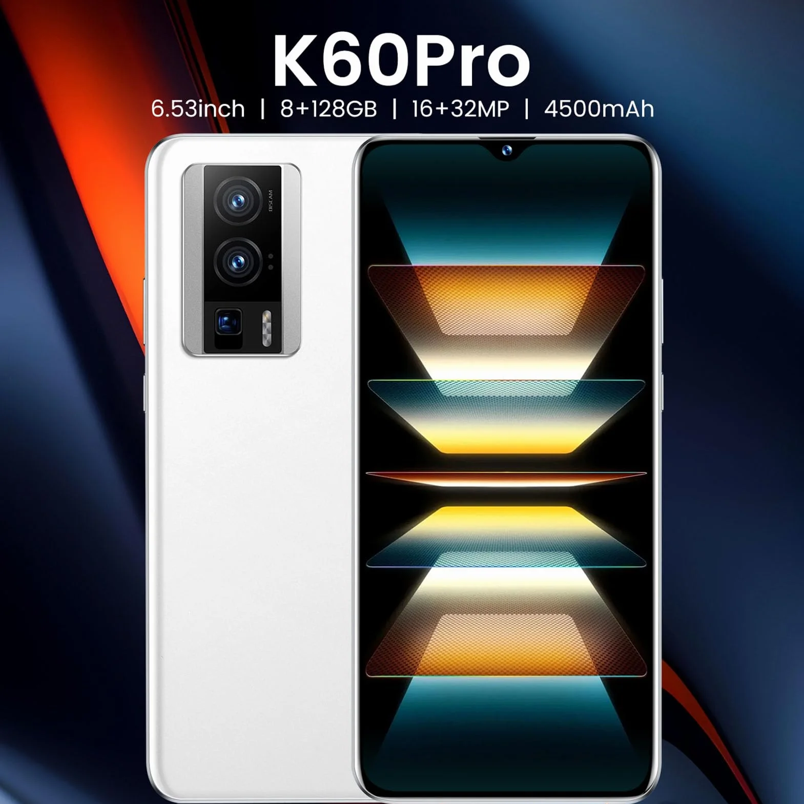 Smartfon z podwójną kartą w Trybie Gotowości Telefon Komórkowy 12 GB 256 GB 32 MP 16 MP Ekran 6,54 Cala 2,4G 5G WiFi z Etui na Telefon Słuchawki Filmowe do Wykonywania połączeń