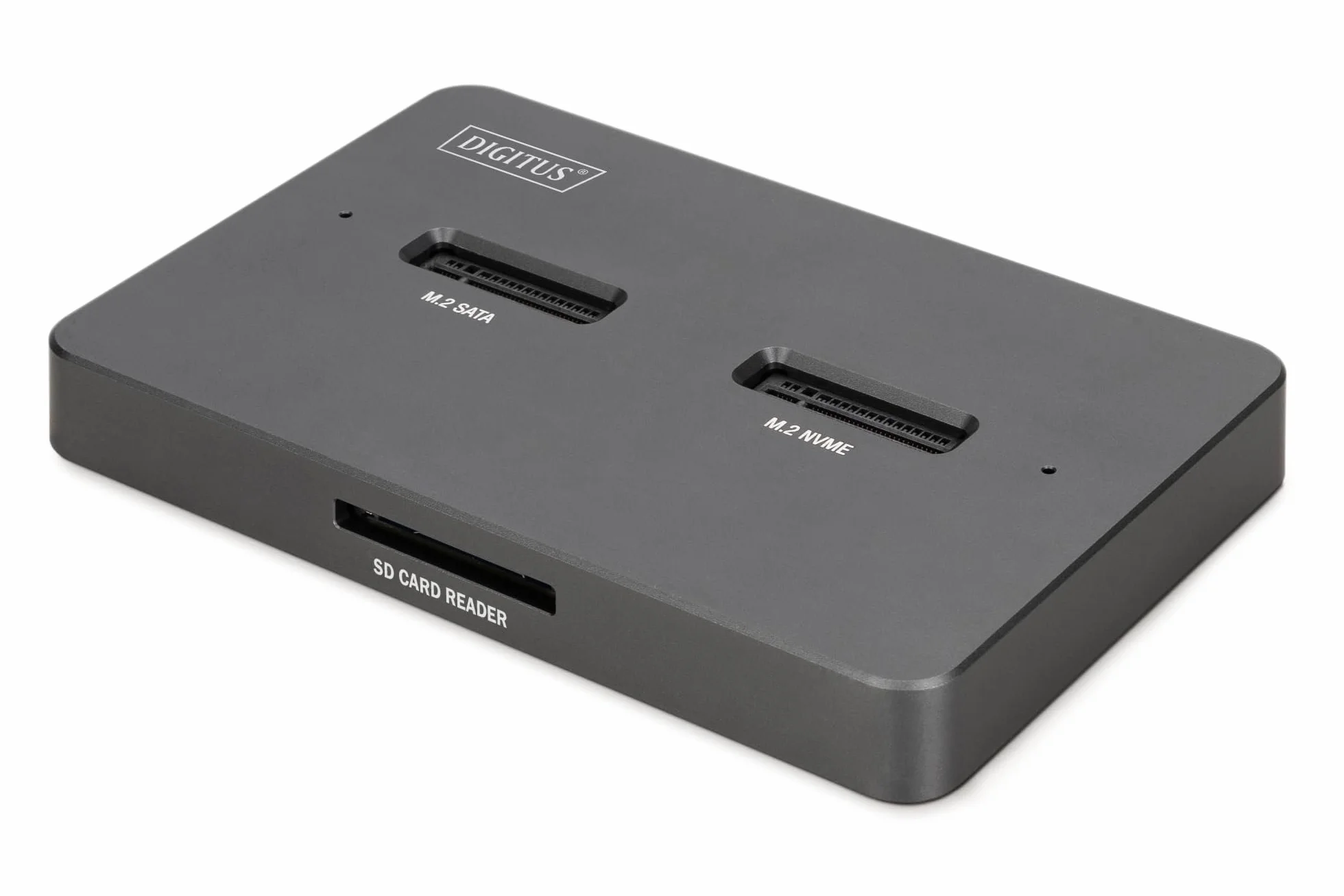 DIGITUS M.2 SSD stacja dokująca – dla dysków SSD NVMe i SATA o pojemności do 4 TB – czytnik kart SD Express – USB-C 3.2 Gen2 10 Gbit/s – dla 2242, 2260, 2280, 22110 – Hot-Swap – czarny