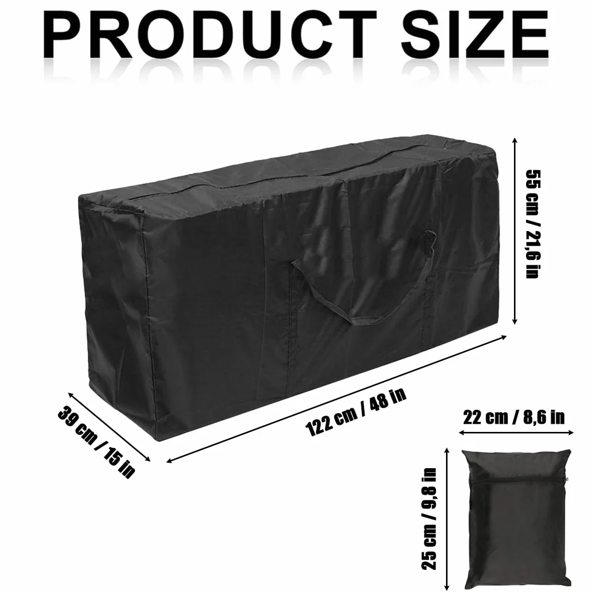 Pokrowiec ochronny Oxford 122 x 39 x 55 cm wodoodporny na meble ogrodowe