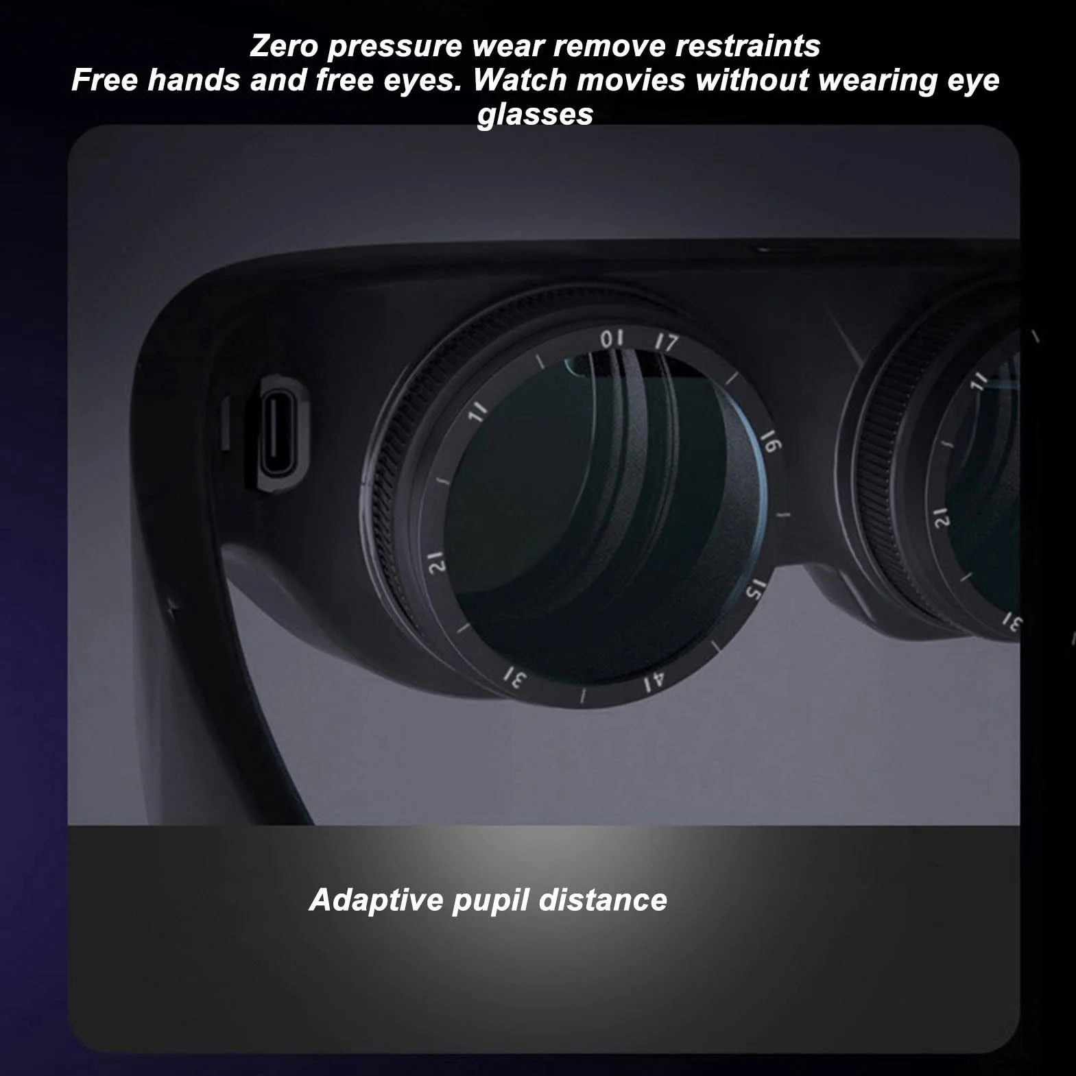 Septpenta Inteligentne Okulary, Okulary Do Oglądania 3D 4K HD, Korekcja Krótkowzroczności Od 0 Do 700 Stopni, Regulowane Noski, Zapewniają żywe, Wyraźne I Realistyczne Wrażenia Wizualne Na Telewizorze