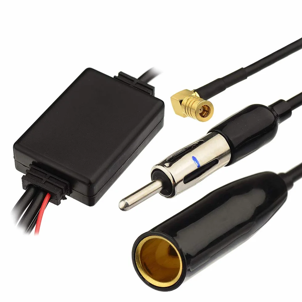 Eightwood Antena DAB rozdzielacz SMB adapter DIN AM/FM antena wzmacniacz sygnału do samochodu Radio TechniSat Pioneer Sony Alpine wielokrotnego użytku