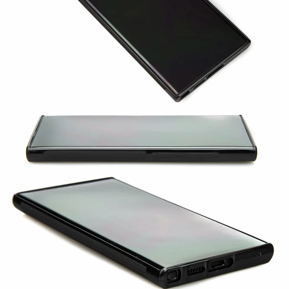 Unikalne etui kompatybilne z Samsung Galaxy S23 Ultra, ręcznie wykonane etui ochronne z naturalnego drewna i żywicy, pomarańczowe, odporne na uderzenia, kompatybilne z MagSafe