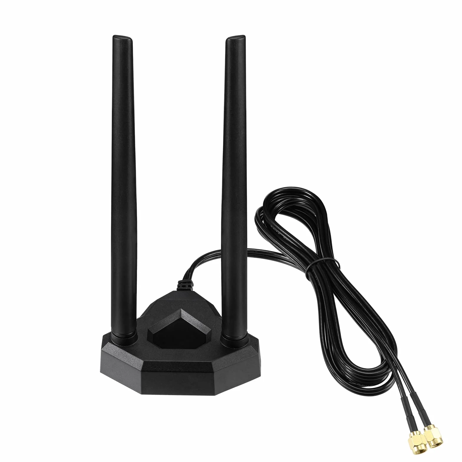 Eightwood Dwuzakresowa antena WiFi 2,4 GHz 5 GHz RP-SMA antena WiFi z kablem przedłużającym 2 m do komputera stacjonarnego PCI PCIe WiFi karta Bluetooth bezprzewodowy router sieciowy