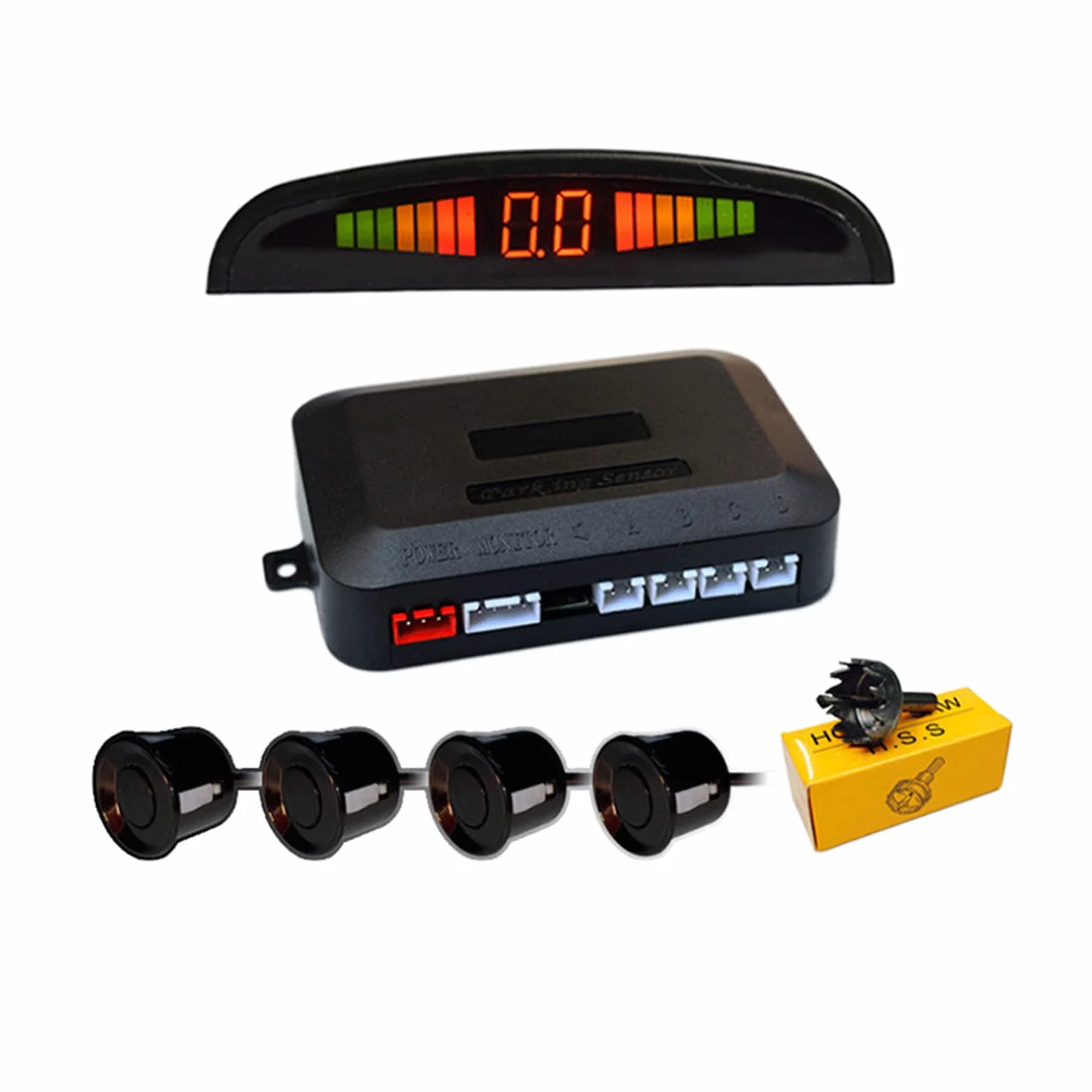 Czujniki parkowania samochodu, 4 czujniki Radar Buzzer Kit, Desplay LED, akustyczne Auto Reverse Backup System