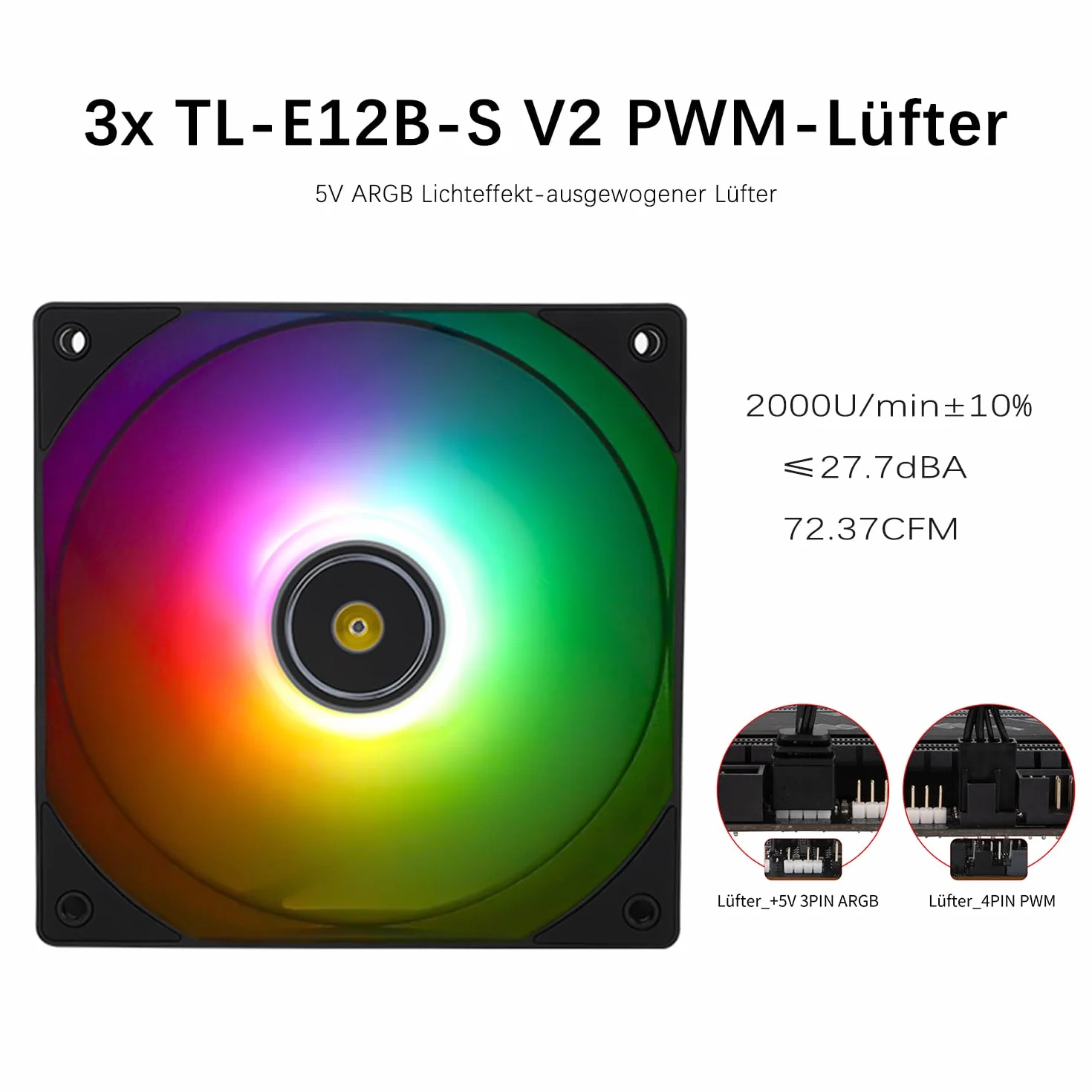TR-Thermalright Frozen Notte 360 Black ARGB V2, chłodzenie cieczą CPU, efekt nieskończonego lustra, 360 mm AIO, 3 wentylatory PWM 2000 obr./min, dla AM4/AM5, Intel LGA1851/1700/115x/1200/2011 (czarne)