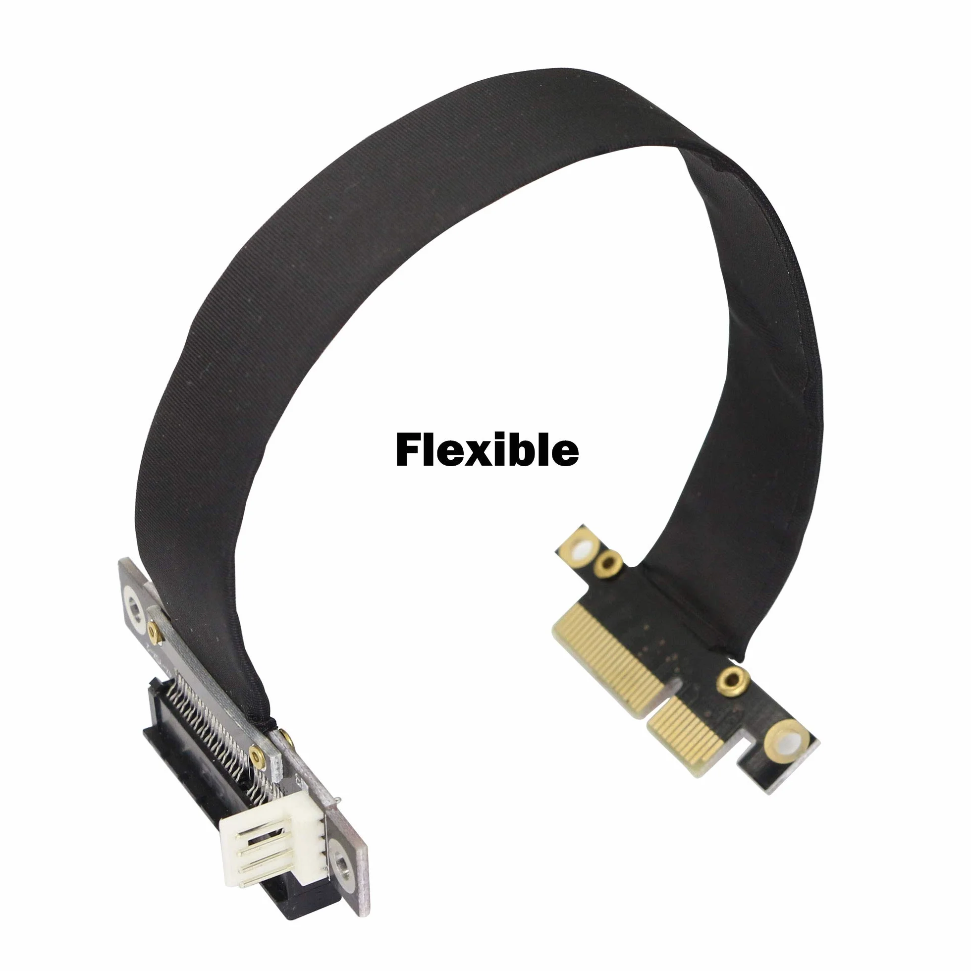 GINTOOYUN PCIE Kabel PCI-Express 3.0-1 męski na żeński Adapter przedłużający PCI-E X4 do kart graficznych (23 cm, 180°