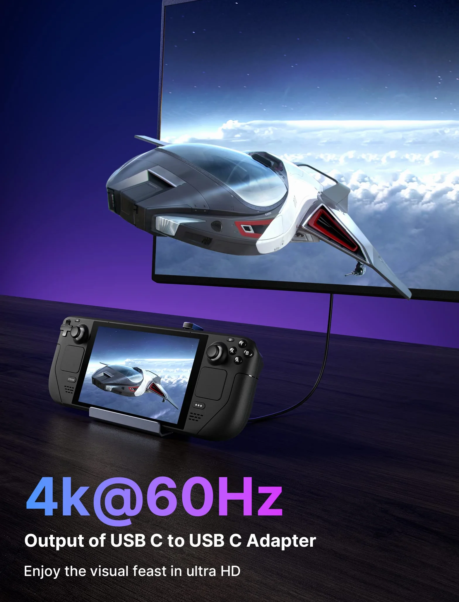 JSAUX Adapter USB C 180 stopni 2 sztuki, wtyczka typu C na gniazdo USB C 4.0, PD 100 W