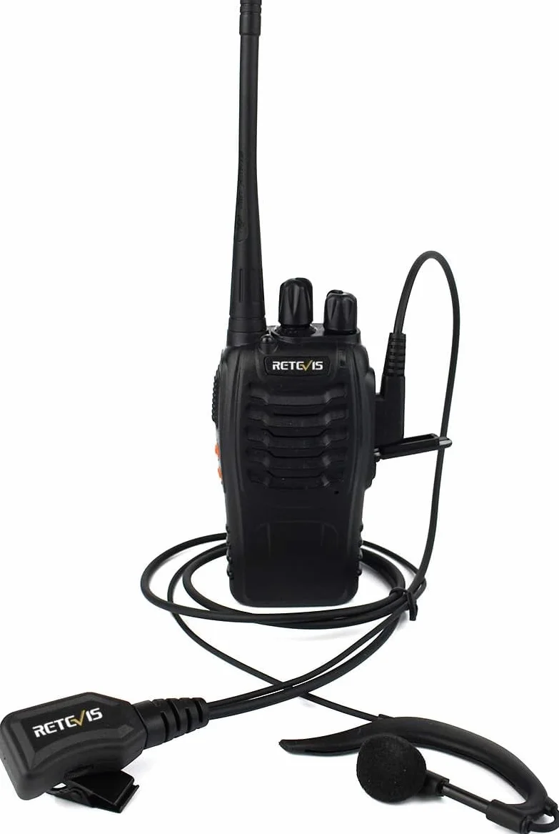Retevis R111 Walkie Talkie zestaw słuchawkowy 2-pinowe radio typu G słuchawka regulowana głośność kompatybilna RT24 RT27 RT22 RT28 RT46 RT617 RT618 RT619 Baofeng BF-88S Kenwood 2-Way radio (10 szt.)