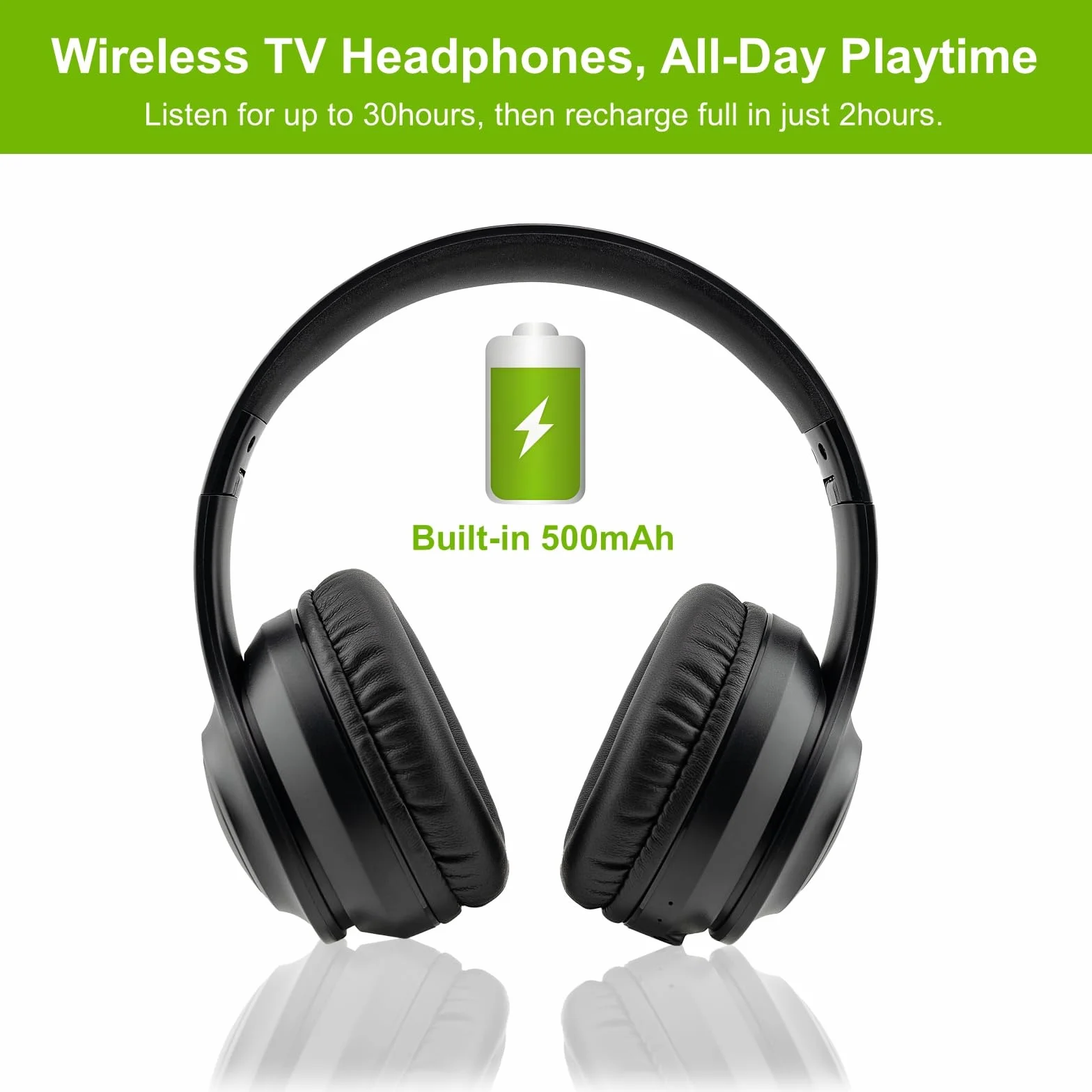 Bezprzewodowe słuchawki z nadajnikiem do oglądania telewizji, redukcja szumów, słuchawki telewizyjne dla seniorów, dźwięk stereo HD, zestaw słuchawkowy Bluetooth, bez opóźnienia dźwięku, czas
