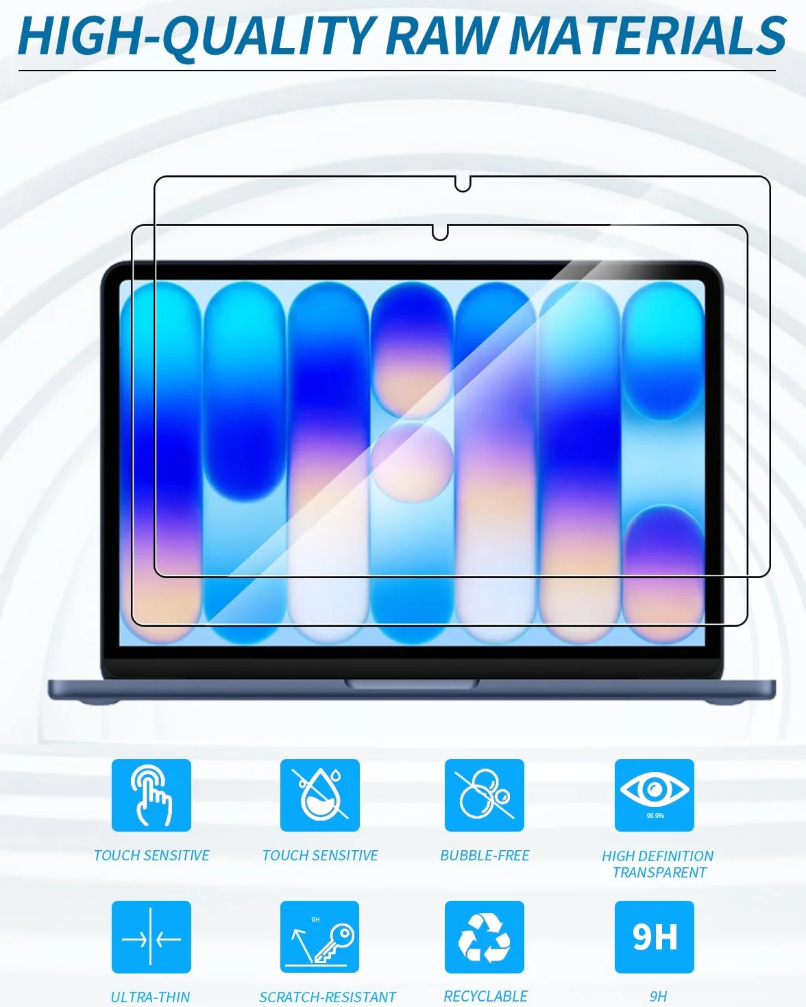 Folia ochronna na ekran MacBook Neo 13 cali Yystao PET HD Ultra-przezroczysta antyodblaskowa
