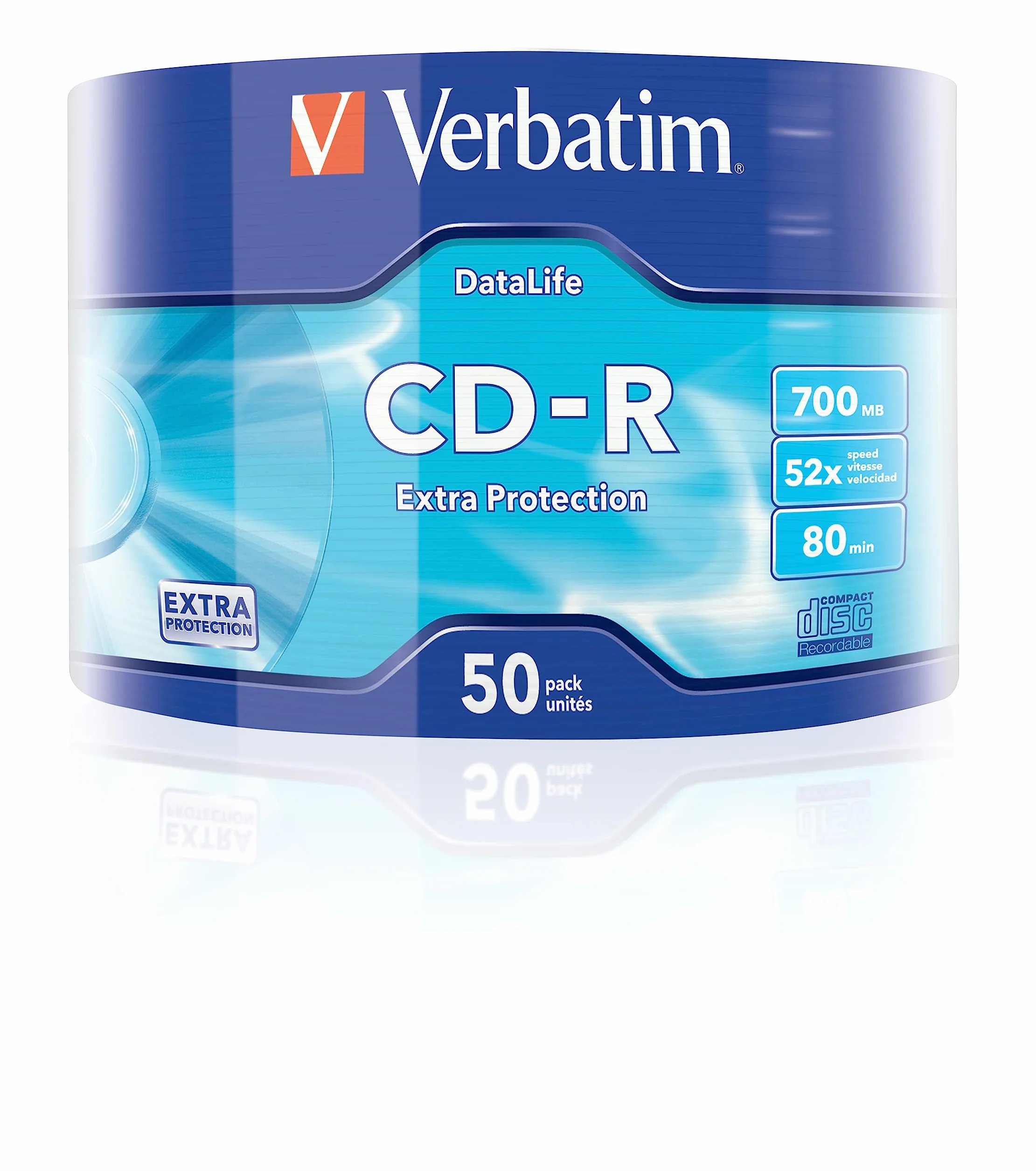 Verbatim Extra Protection Płyty CD 50 Szt. Srebrny