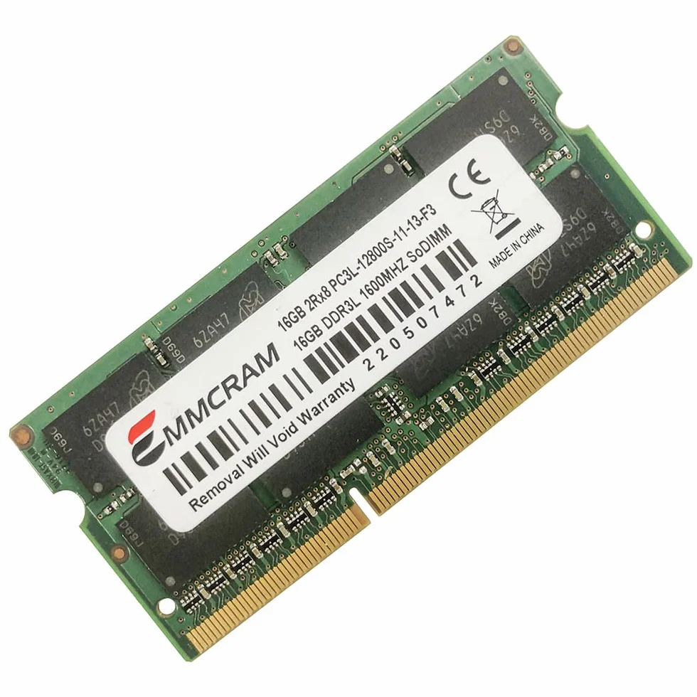 16 GB DDR3 Laptop RAM 1600 MHz SODIMM PC3L-12800S DDR3L SO-DIMM pamięć notebooka 2Rx8 1,35 V CL11 niebuforowana pamięć 204-pinowa