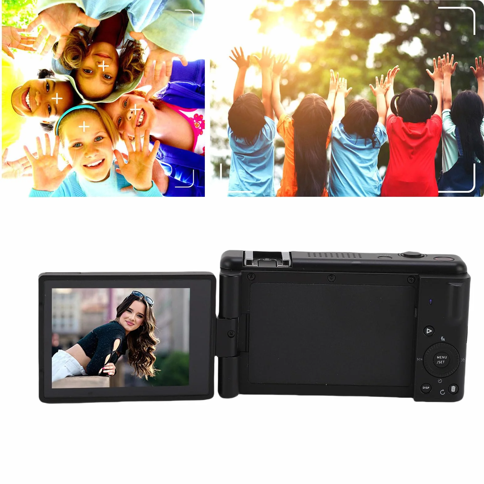 LICAEVEY Kamera Cyfrowa 5K, 80 MP HD 18x Cyfrowy Aparat Cyfrowy, Aparat Bezlusterkowy z 2,8 -calową LED LED LED do Fotografii (BLACK)
