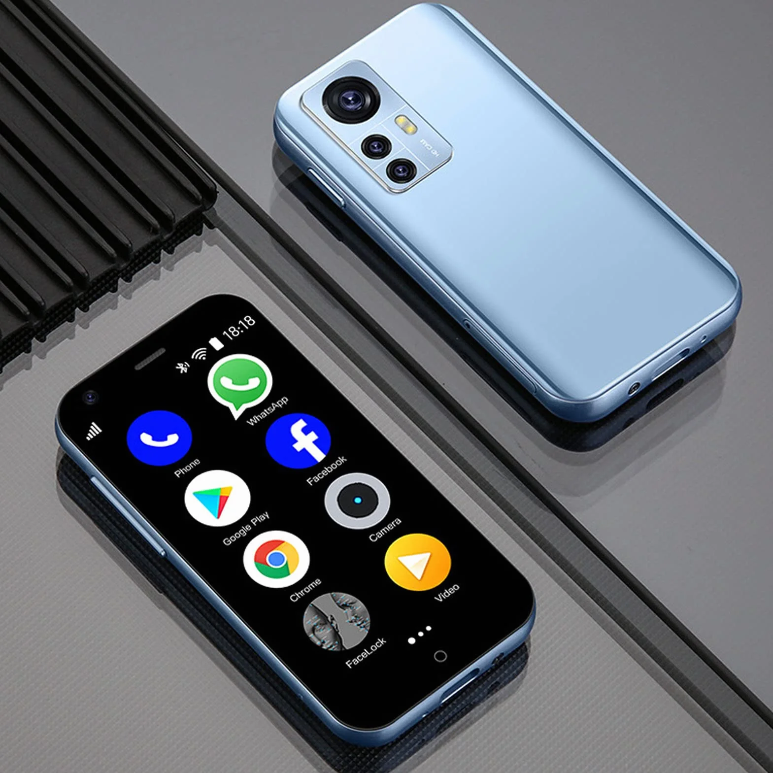 Mini Smartfon, Telefony Komórkowe z Systemem 3G Dual Sim Śliczne Smartfony Odblokowany Telefon Kieszonkowy dla Dzieci Telefon Komórkowy 2,5 Cala Wifi 1 GB 8 GB Czterordzeniowy