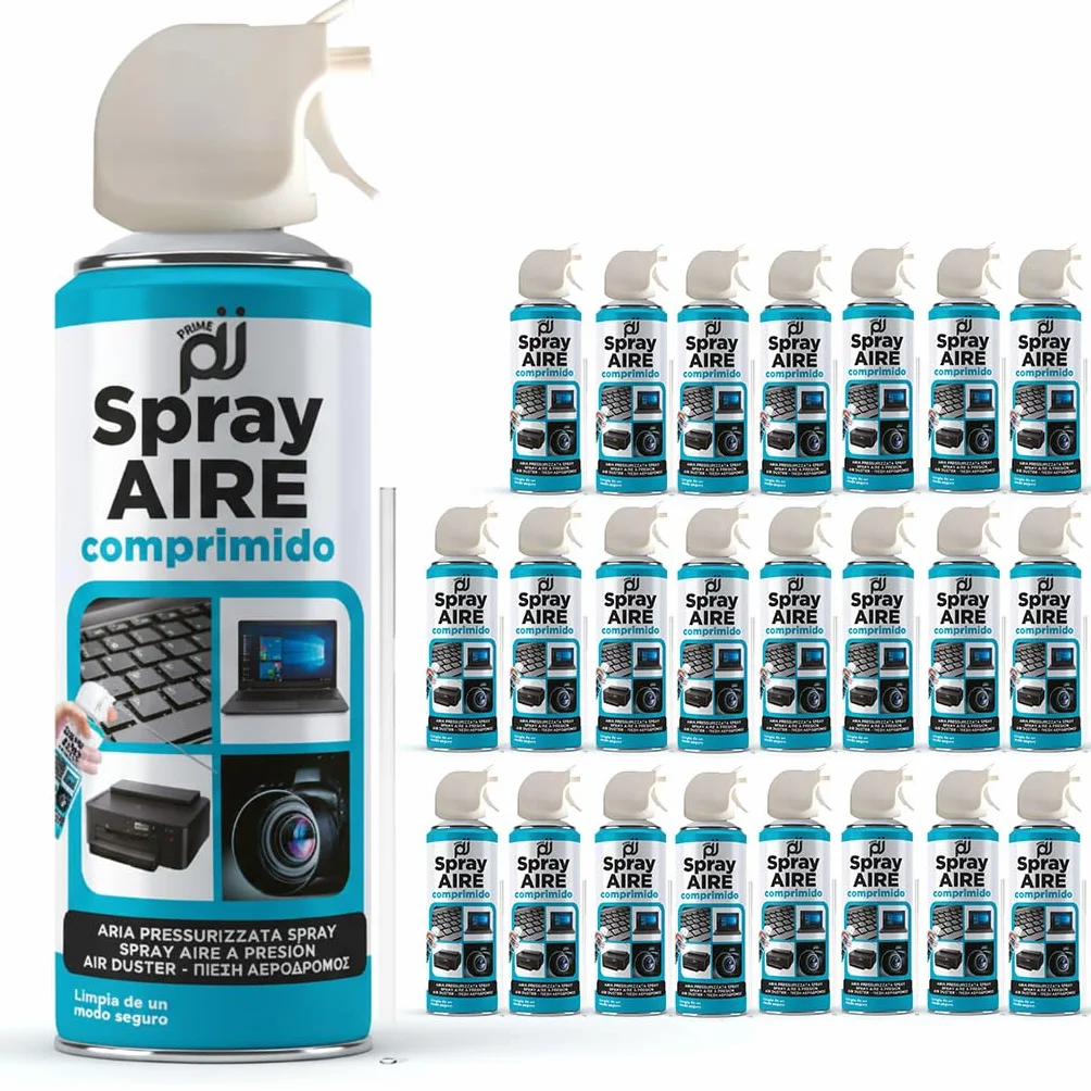 PACK 24 Sprężone powietrze na bazie gazu Spray do czyszczenia materiałów elektronicznych, 400 ml (24)