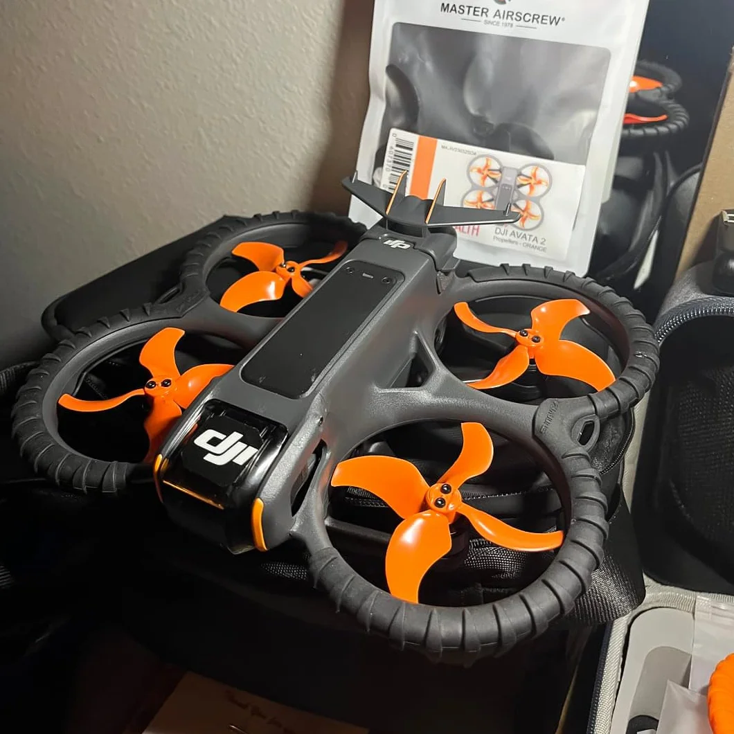Master Airscrew Śmigła Stealth do DJI Avata 2 - Pomarańczowe, 4 sztuki