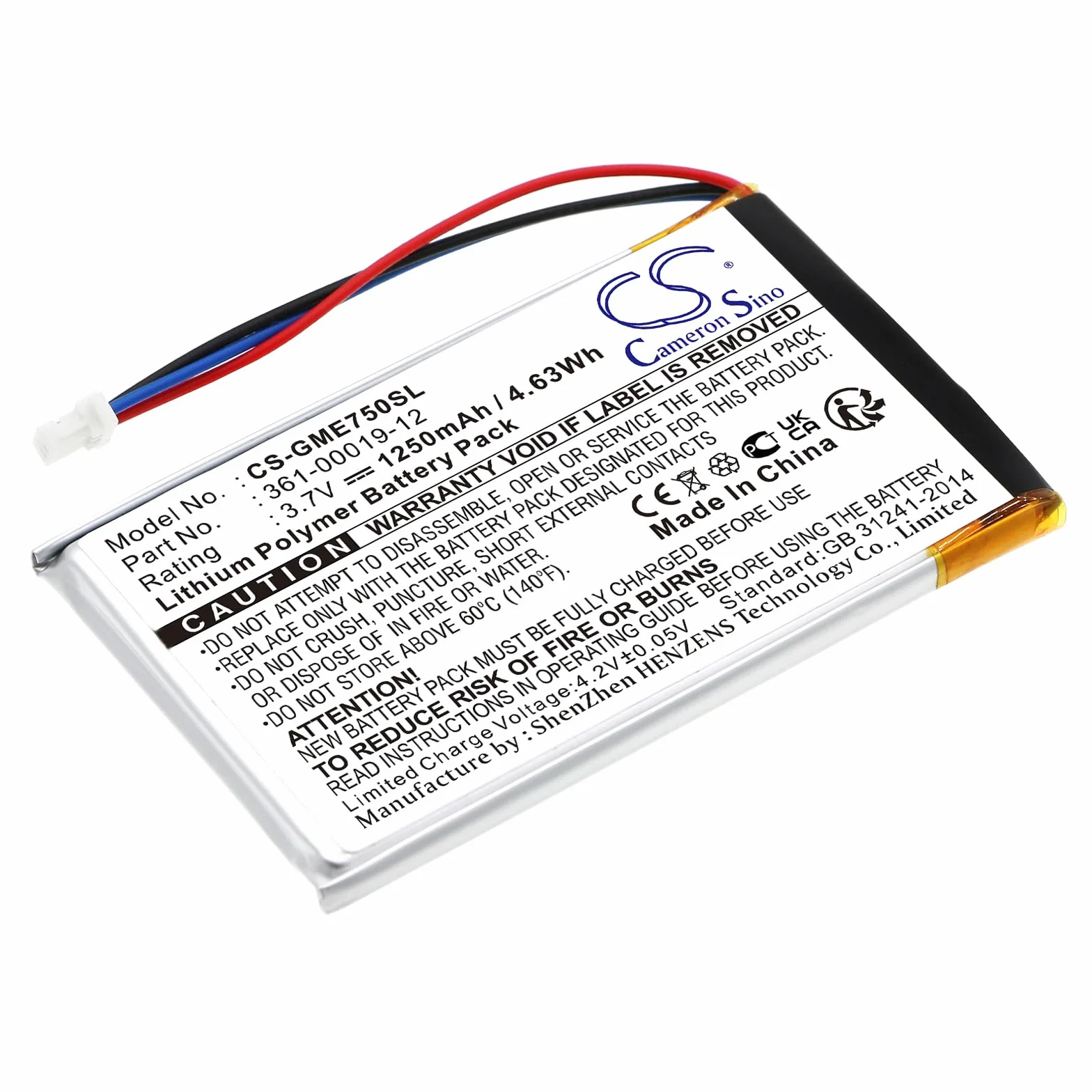 Bateria kompatybilna z Garmin Edge 705, 1250mAh, 3,7V, Li-Po, czarna
