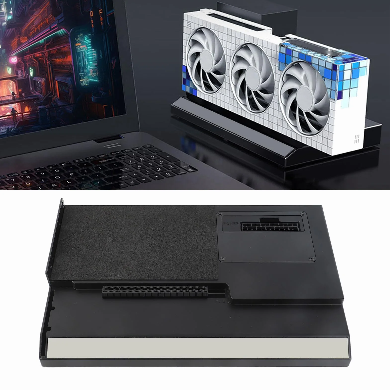 Alomejor Stacja Dokująca Zewnętrznej Obudowy GPU ze Stopu Aluminium Szybki Transfer Danych do Konsol do Gier - do NUC, Laptopów