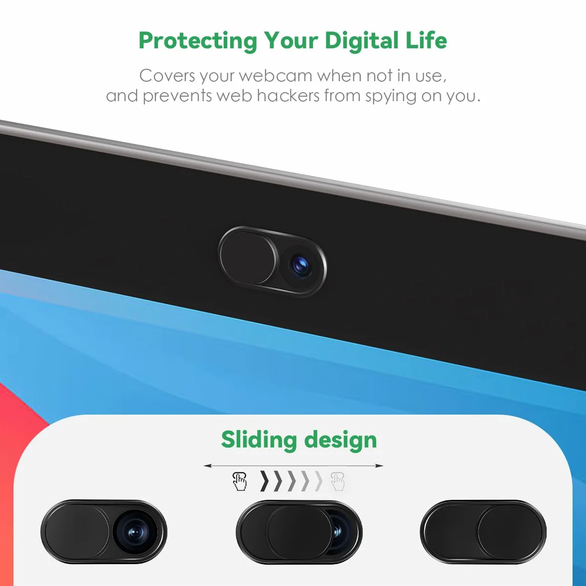 CloudValley Metalowa osłona kamery internetowej 0,6 mm ultra cienka akcesoria do laptopa MacBook Pro MacBook Air iPad Air telefonu komórkowego tabletu Mac PC 2
