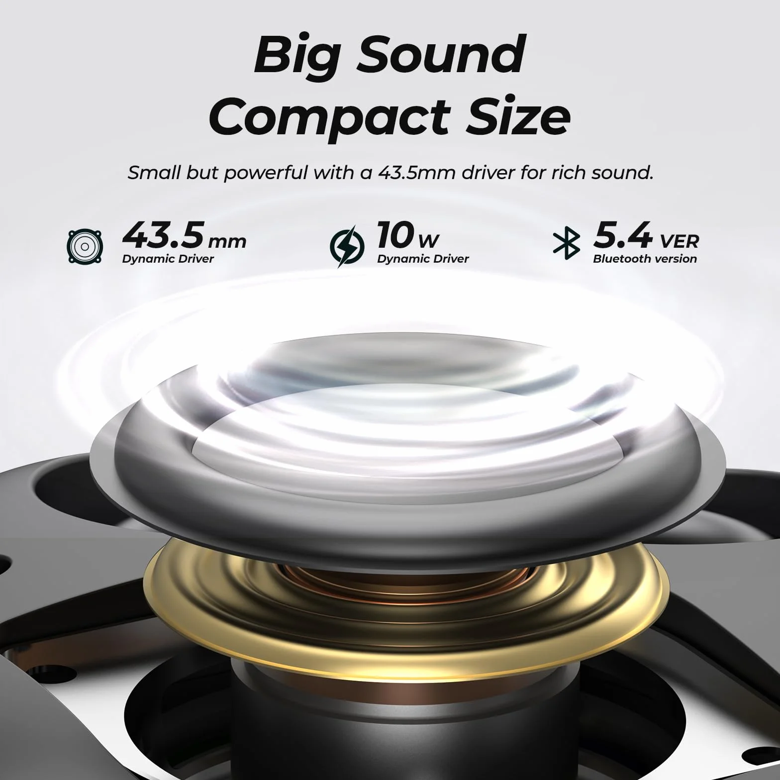TOZO PE1 Przenośne głośniki Bluetooth z regulowanym karabińczykiem, bezprzewodowy mini głośnik prysznicowy Bluetooth z IPX8, wodoodporny, 32H Playtime Punchy Bass Audio Speaker do domu, podróży