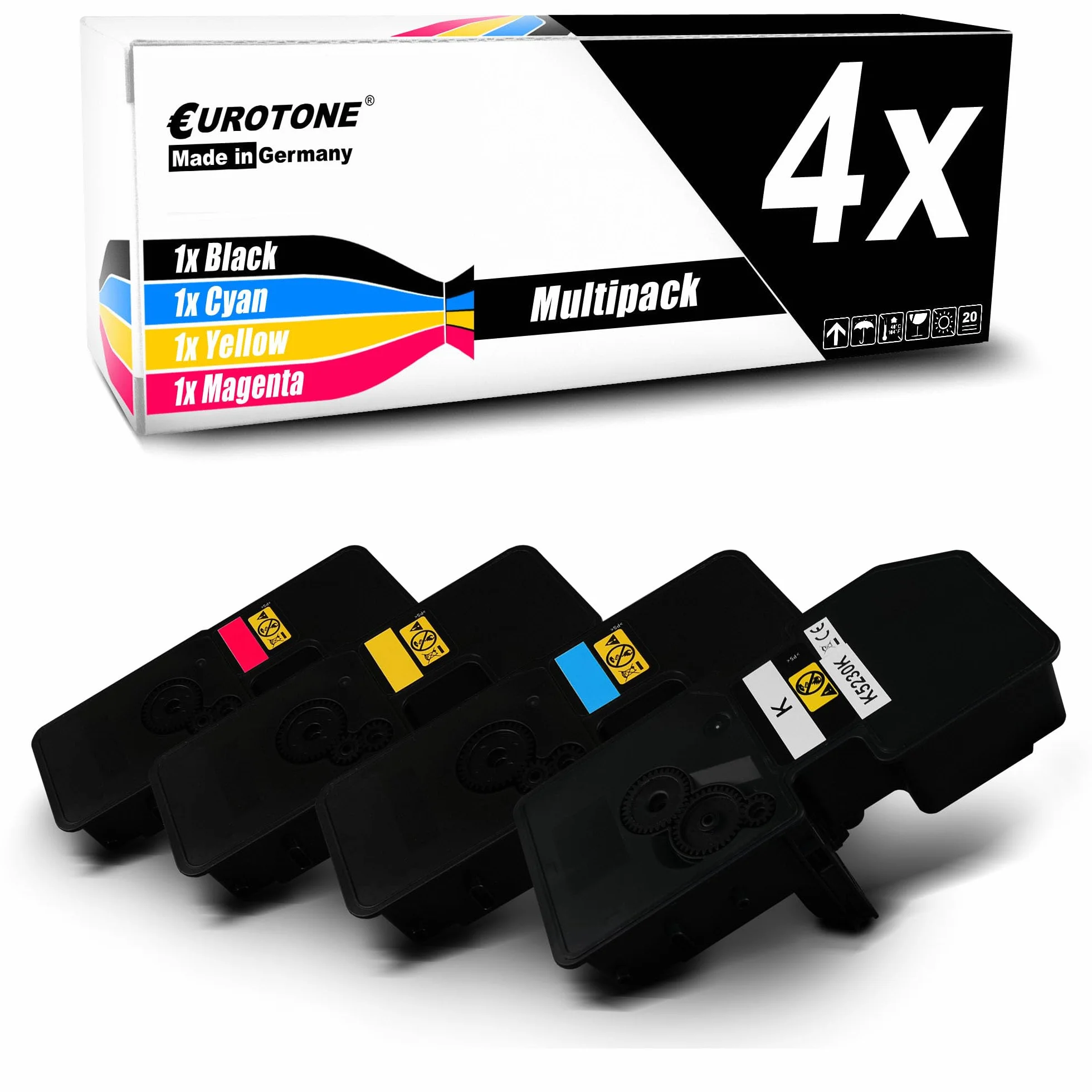 Eurotone Toner XL w zestawie 4 x toner kompatybilny jako zamiennik do Utax P-C2155 zastępuje PK-5014