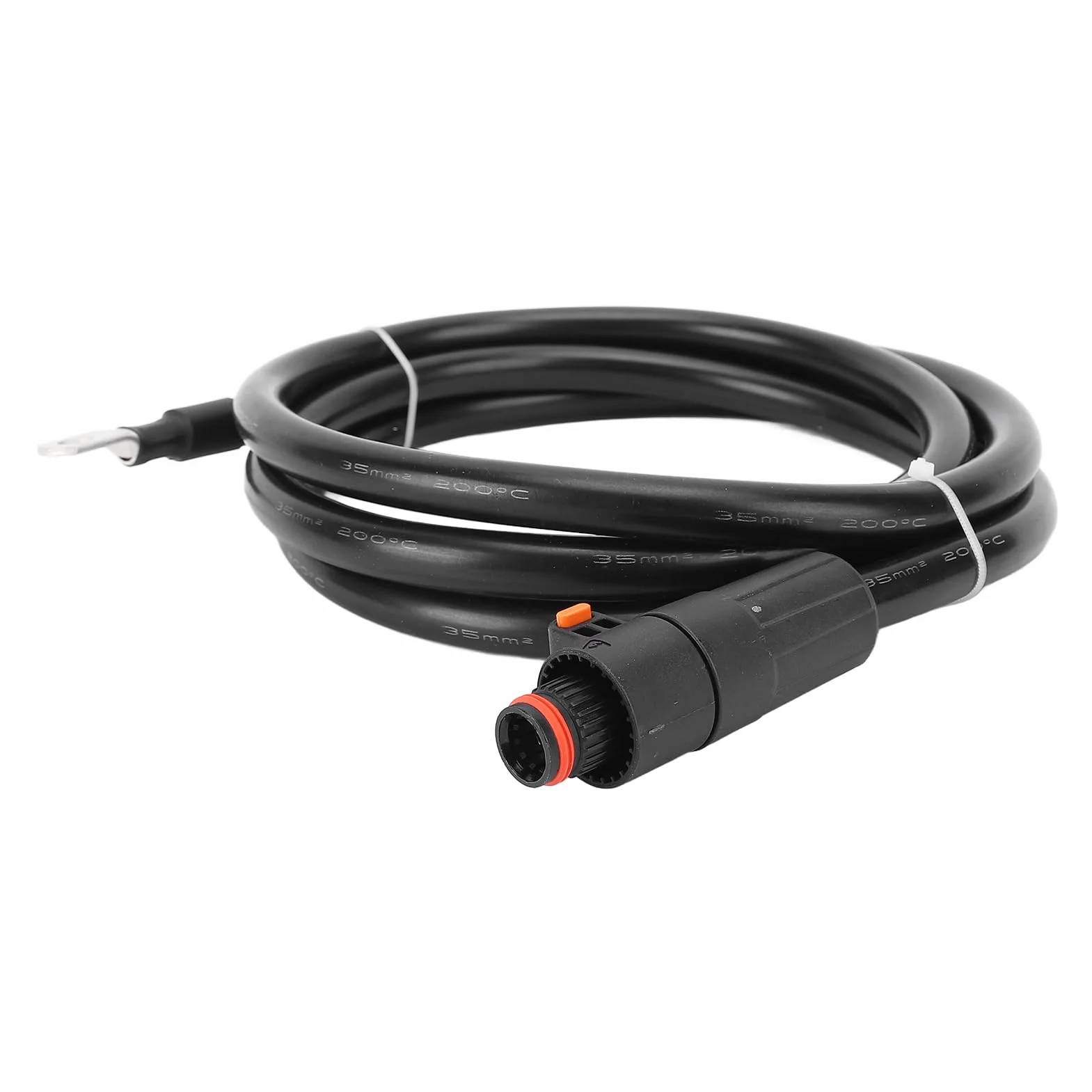 LiebeWH Kabel Inwertera Akumulatora Miedziany Silikonowy Przewód Zasilający z czarną prostą wtyczką SC35 8-zaciskowy Elastyczny Kabel Przesyłowy do Motoryzacji Solar Marine Boat RV Car Motorcycle
