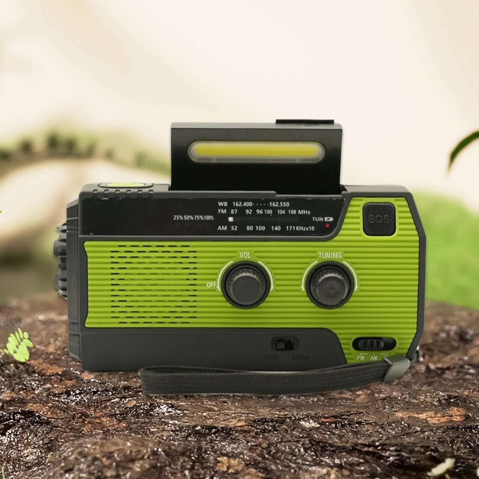 Przenośne Radio FM Z Latarką LED I Małym Panelem Słonecznym | Radio Pogodowe z Latarką 3-Trybową Do Użytku Wewnątrz I Na Zewnątrz, W Domu, Kemping, Piknik, Plaża, Wędrówki,