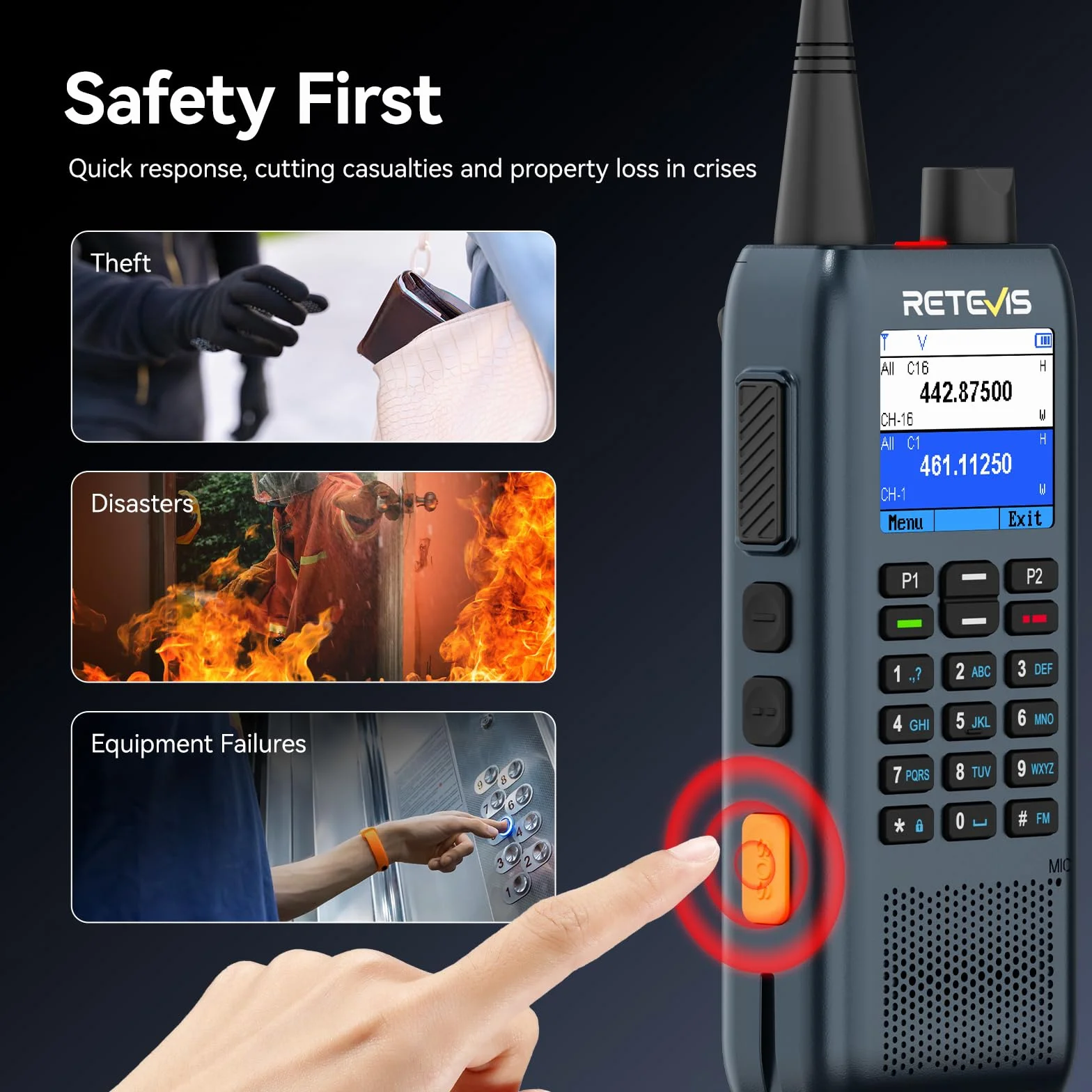 Retevis MateTalk C63 Radiotelefon Dwukierunkowy z Zarządzaniem Zleceniami, Funkcją Powiadomień SMS/Wibracyjnych, 3 Trybami Połączeń, Smukłe i Modne Krótkofalówki do Budynków Biurowych (6 Opakowanie)