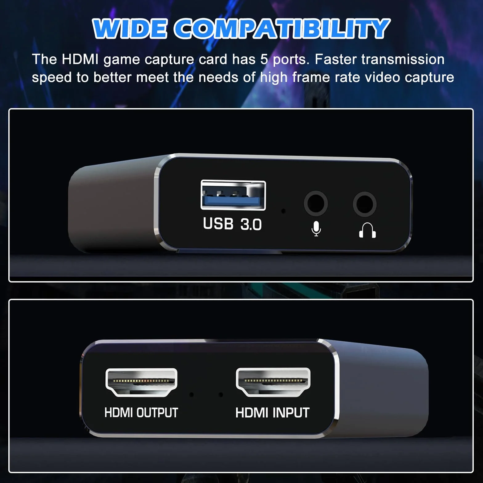 Video Capture Card 4K HDMI do USB 3.0 1080p 60 Hz, karta do nagrywania wideo do PS4 / PC / OBS / aparatu / streamingu