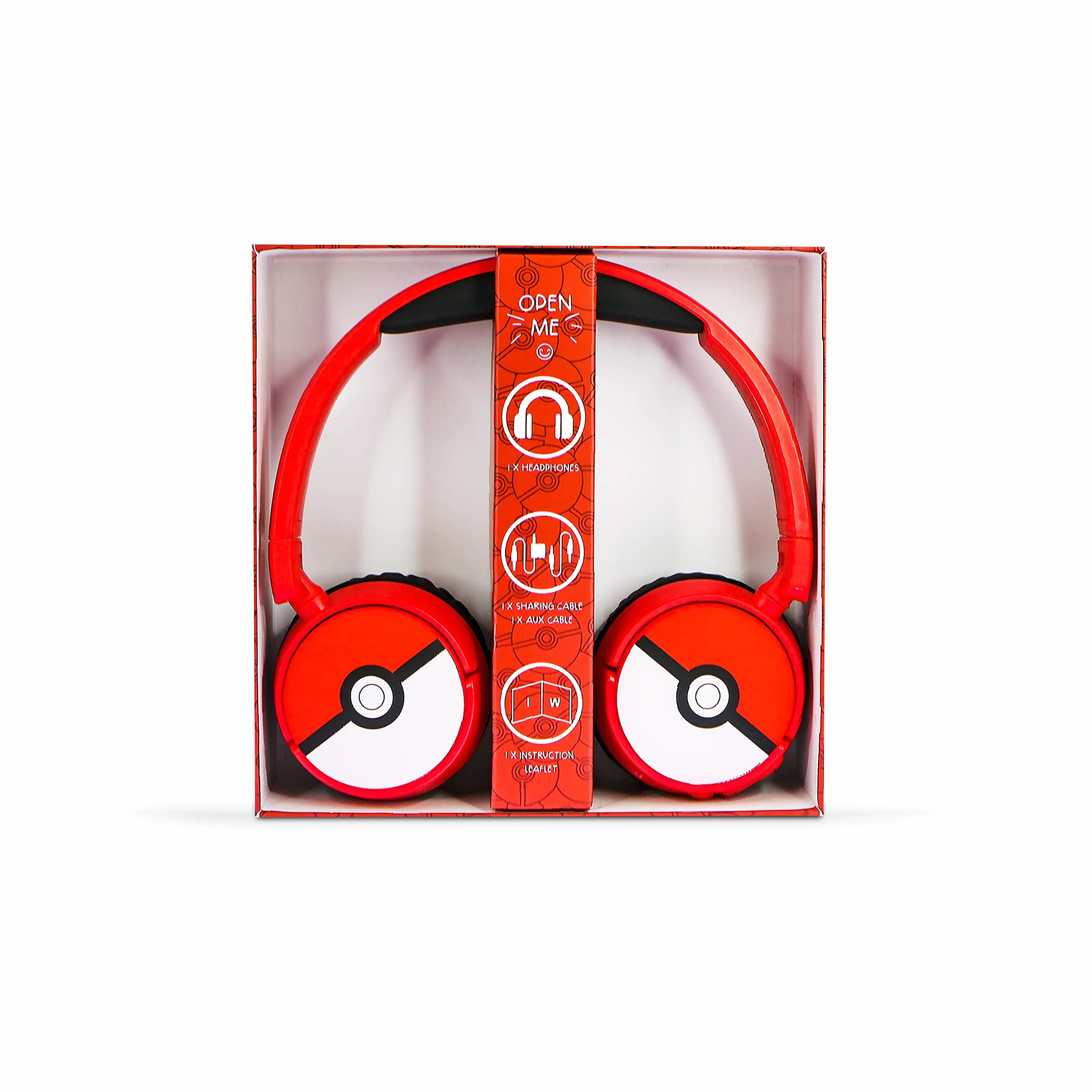 OTL Technologies Pokémon Poke Ball PK1000 Bezprzewodowe słuchawki dla dzieci Czerwony