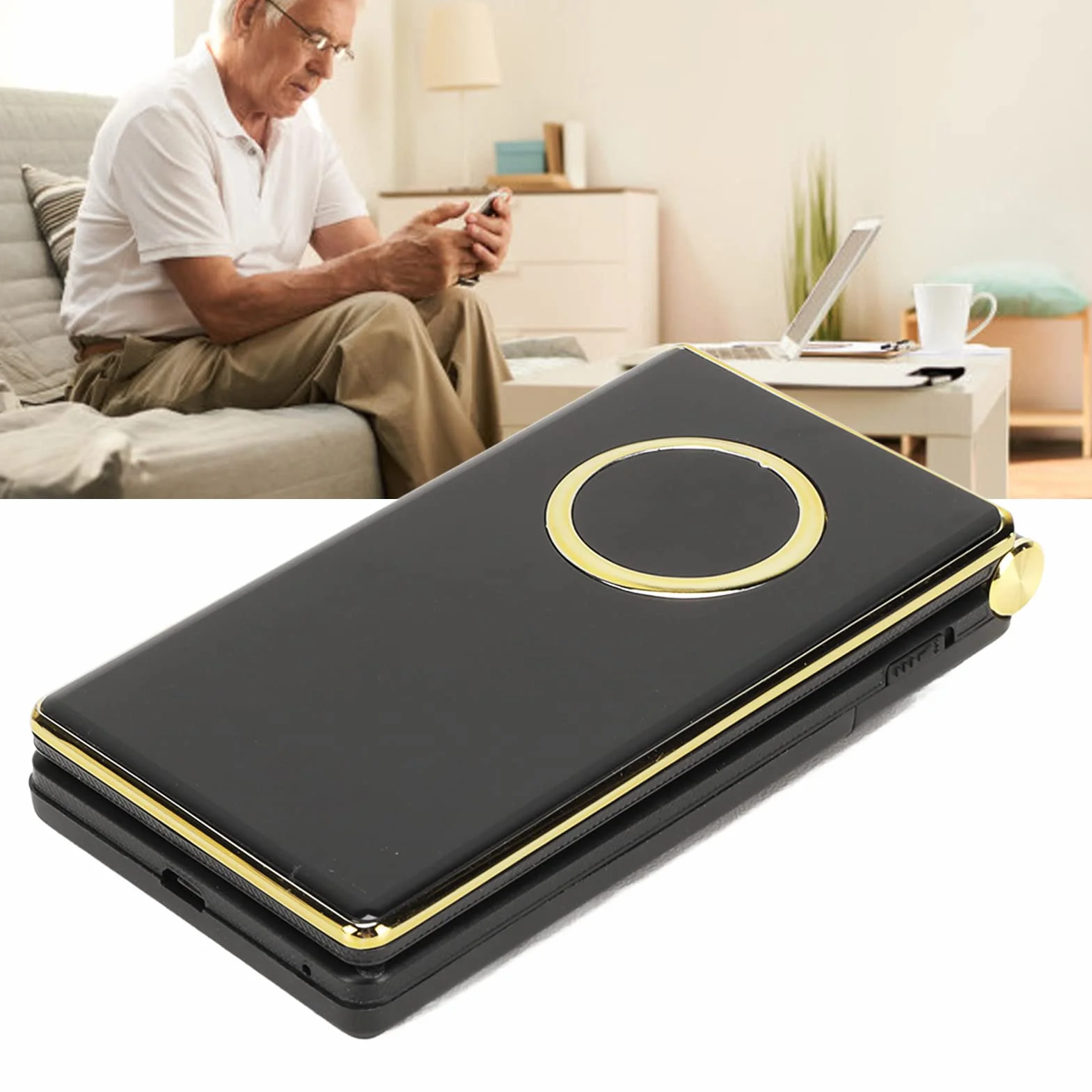 Telefon Komórkowy z klapką 2G Duży Sn Długi Czas Czuwania Telefon z klapką 5900mAh Telefon z podwójną kartą SIM Seniorzy Telefony Komórkowe dla Seniorów