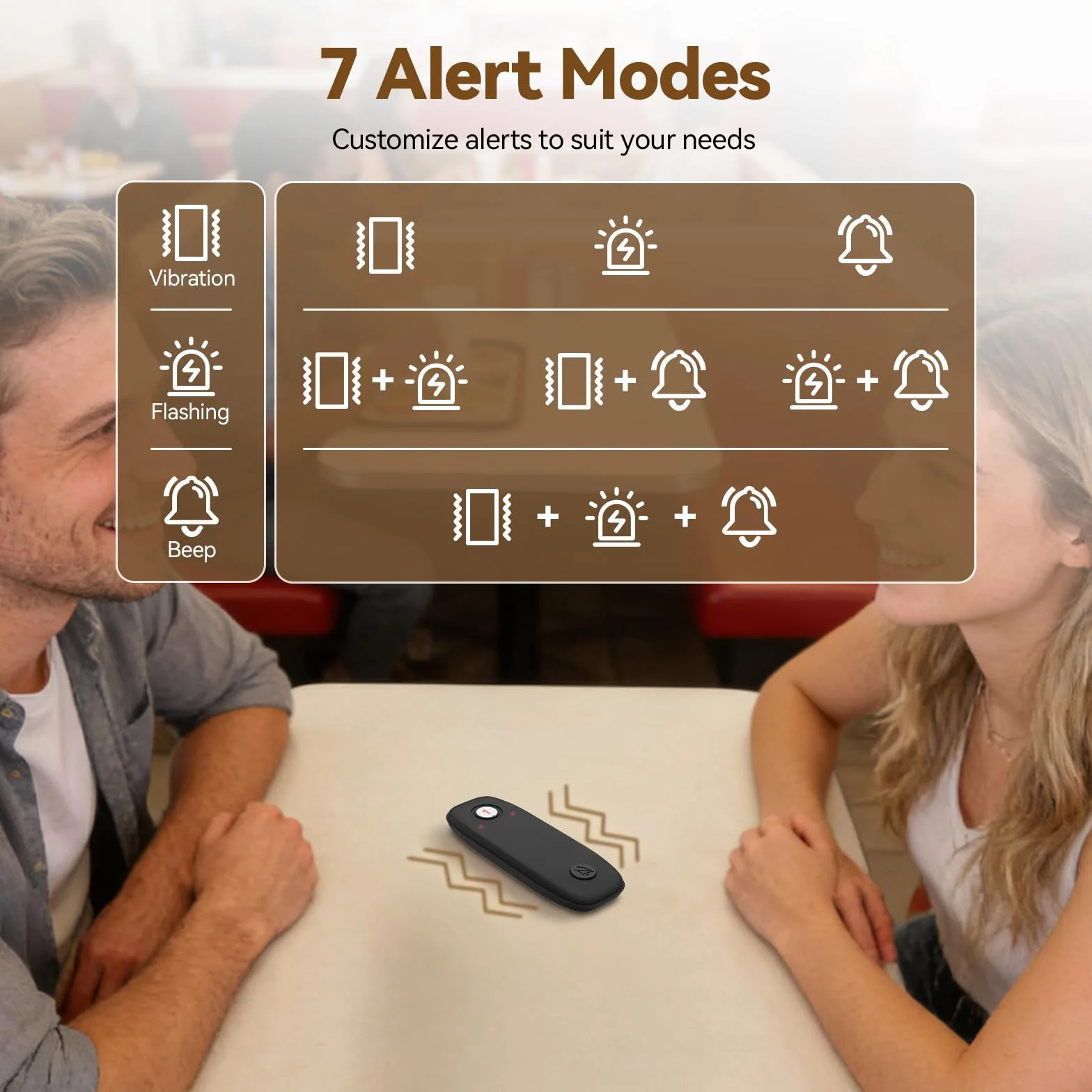 Retekess TD175M Pager Restauracyjny, System Pagera Restauracji, 40 Pagerów | do Restauracje, Hotel, Strefa Gastronomiczna, 800M, Z Przyciskiem Wyciszenia, Łatwy w Obsłudze, 7 Trybów Wywoływania