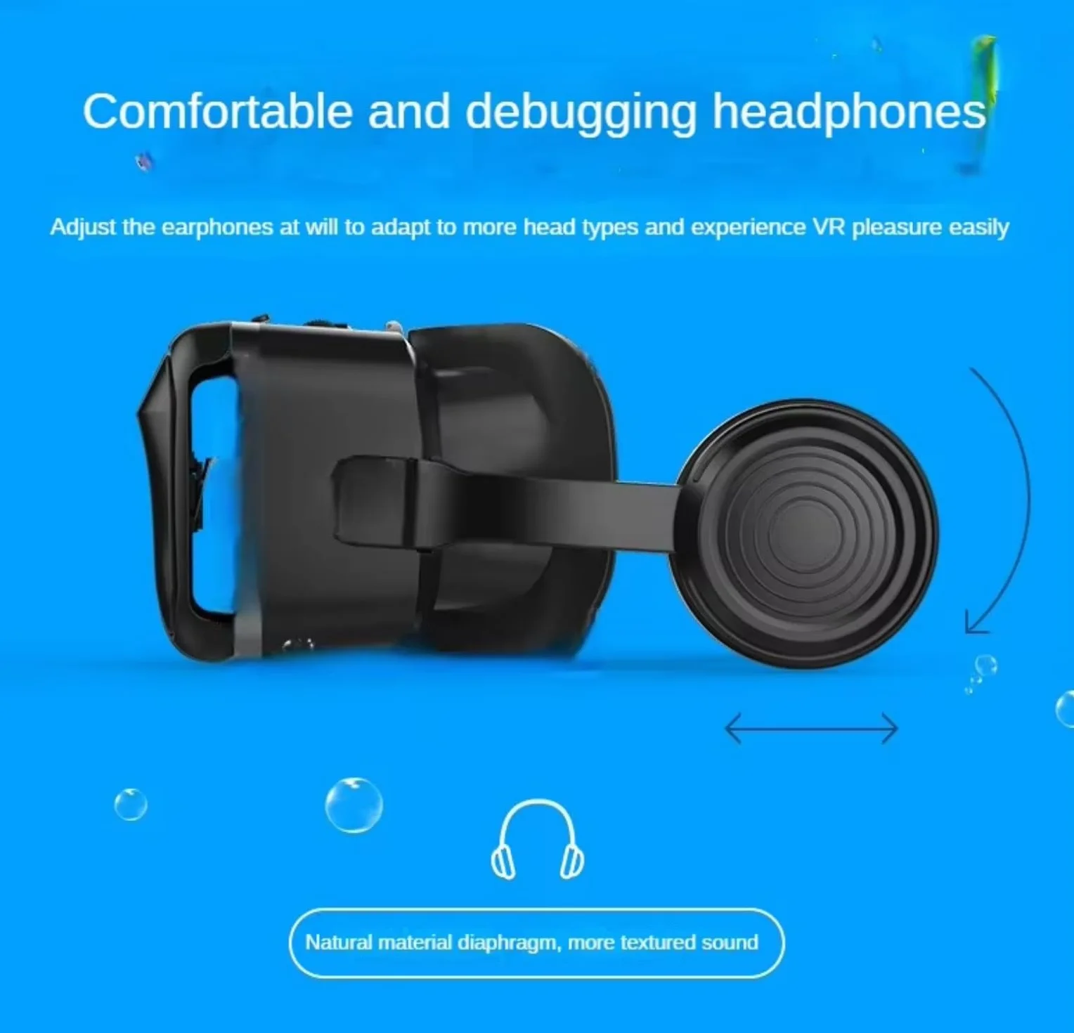 Kaskówka VR, zestaw wirtualnej rzeczywistości 3D dla dorosłych i dzieci, okulary VR do filmów 3D, gier wideo, okulary VR do iPhone 16, 15, 14, 13, Pro Max Plus, Samsung Galaxy S24, S23, S22