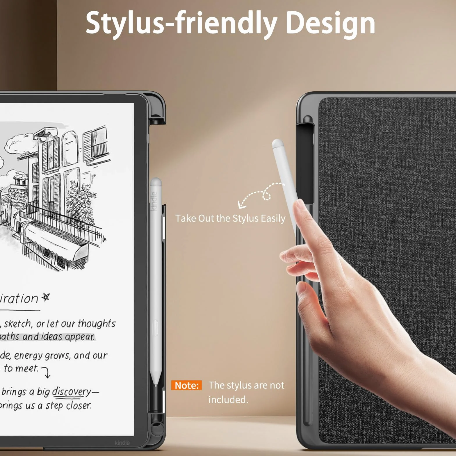 MoKo Case for 11" Kindle Scribe 3rd & Scribe Colorsoft 2025, Denim Black | with Pen Holder, Lightweight Shell Sleek Cover, Auto Wake/Sleep, Slim & light weight