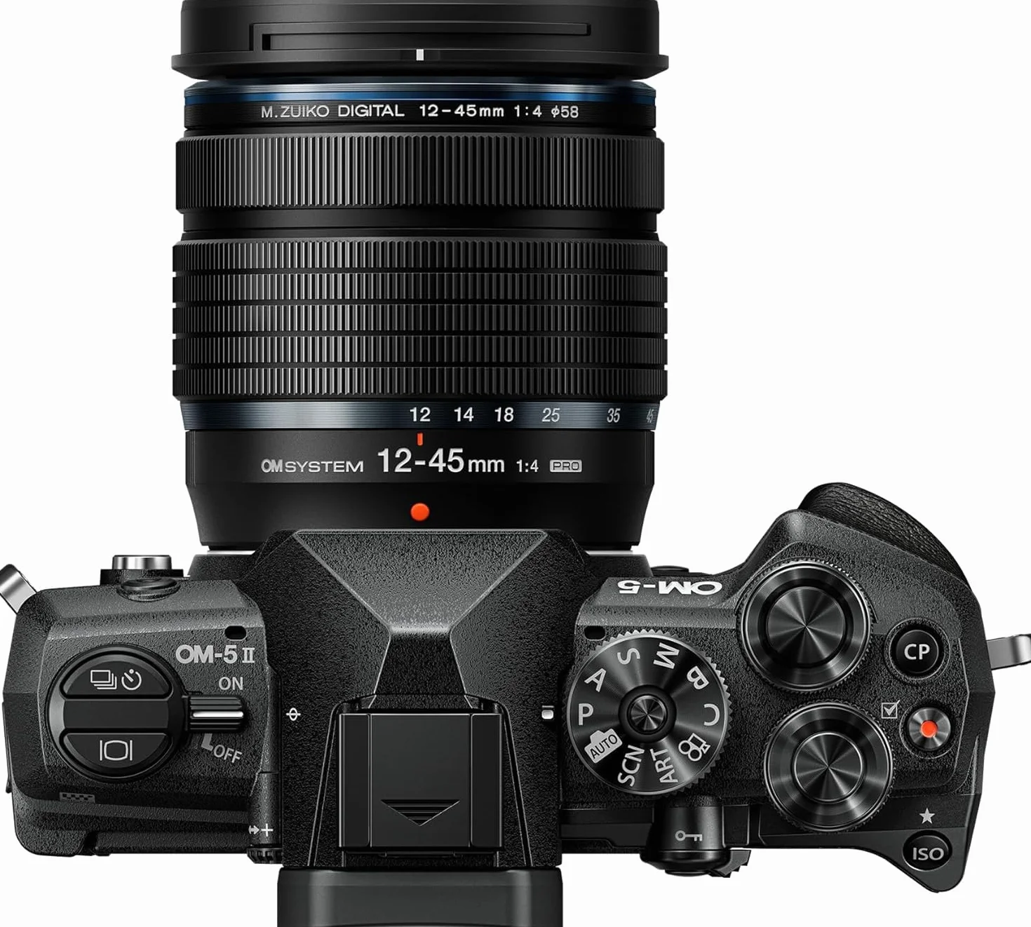 OM SYSTEM OM-5 Mark II + 12-45mm PRO, Aparat Bezlusterkowy, Matryca 20MP, | Zestaw z obiektywem M.Zuiko, stabilizacja obrazu 5-osiowa, wideo 4K, Live ND, uszczelnienie odporne na mróz i kurz,IP53
